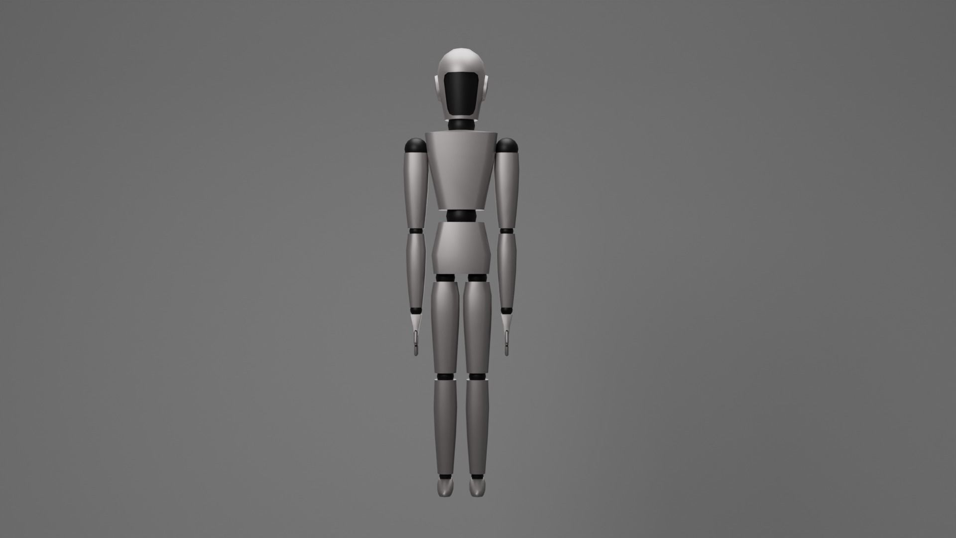 Humanoid Low-poly 3D model_1