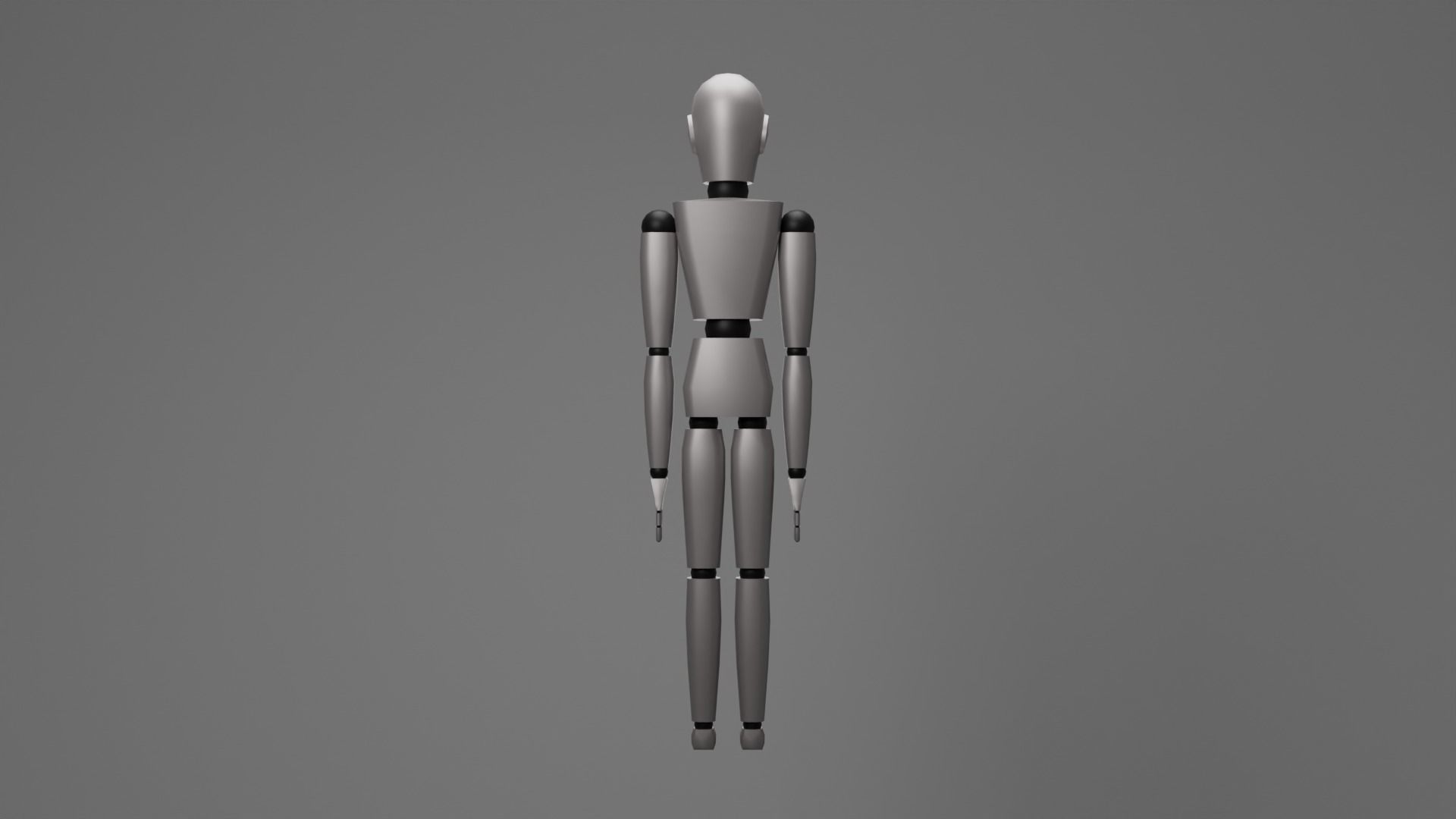 Humanoid Low-poly 3D model_6