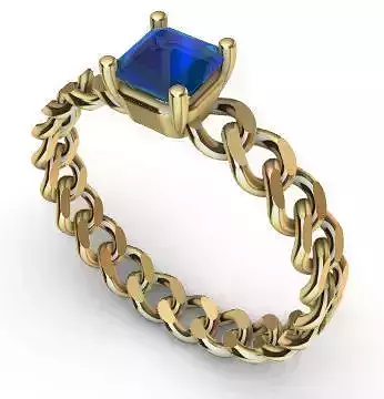 Women solitaire ring 3dm stl render detail 3D print model 3D print model