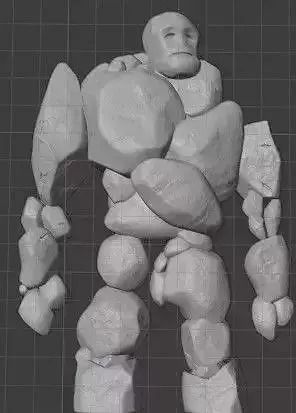 Vital Strength stone Golem Monster 5e SI Swag 3D print model