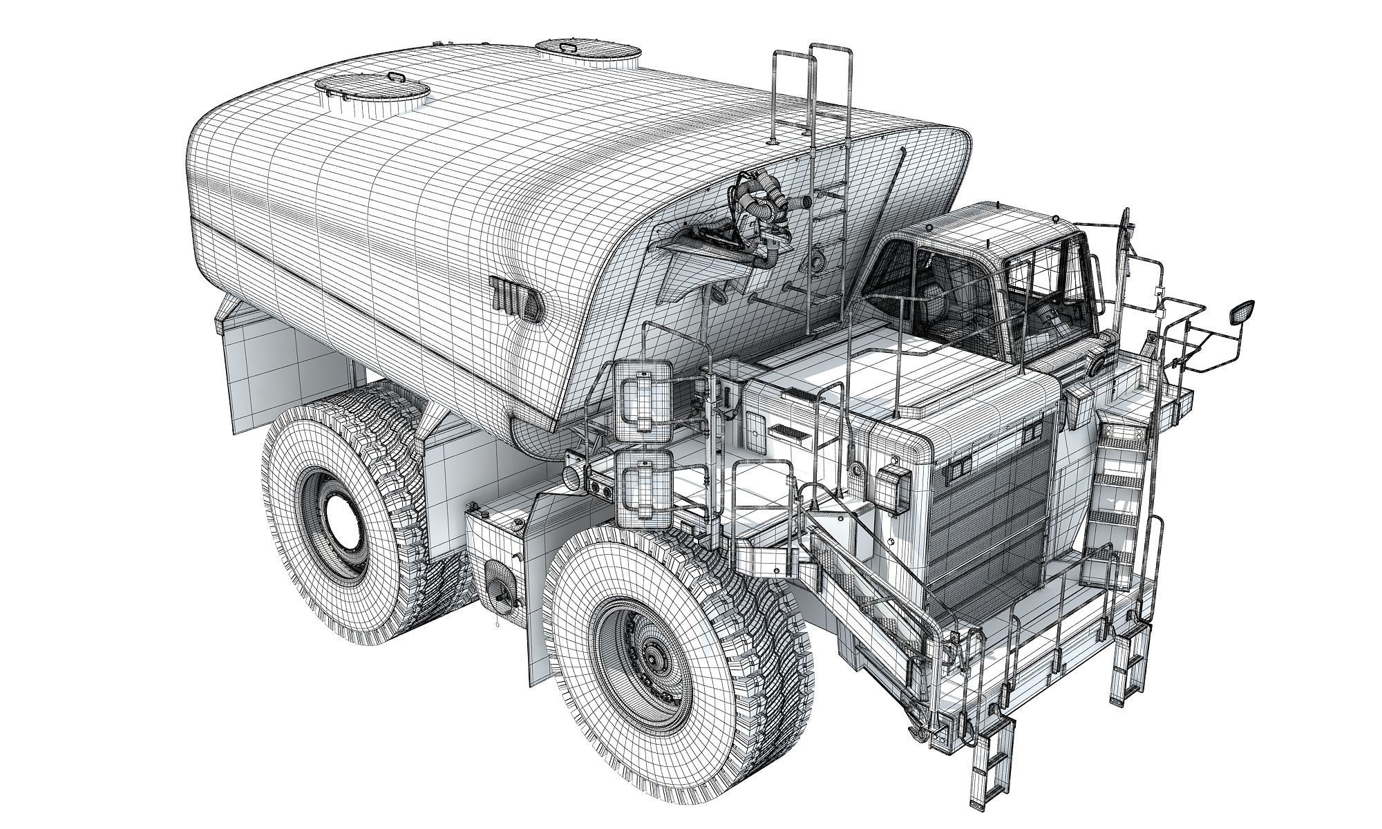 Off Highway Water Truck 3D model_18