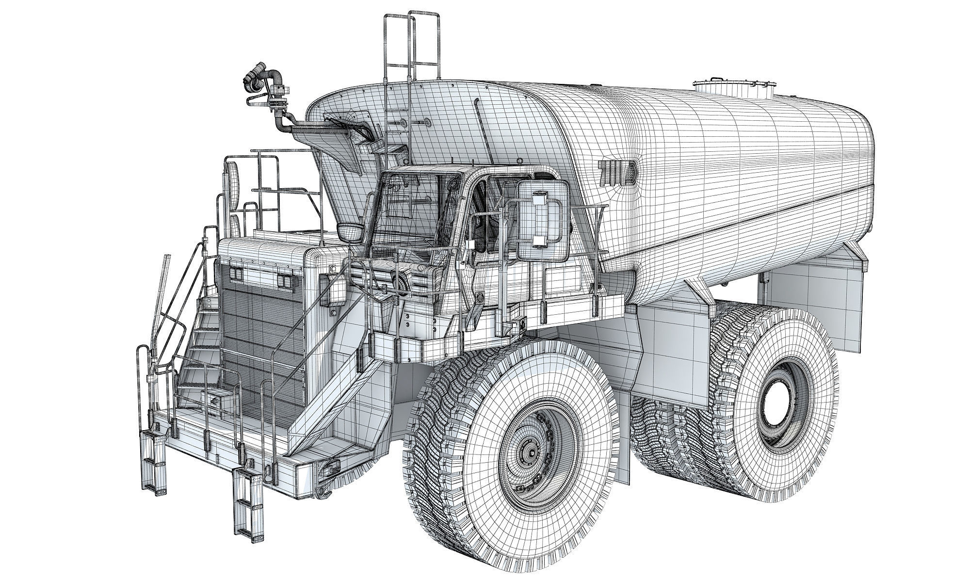 Off Highway Water Truck 3D model_14