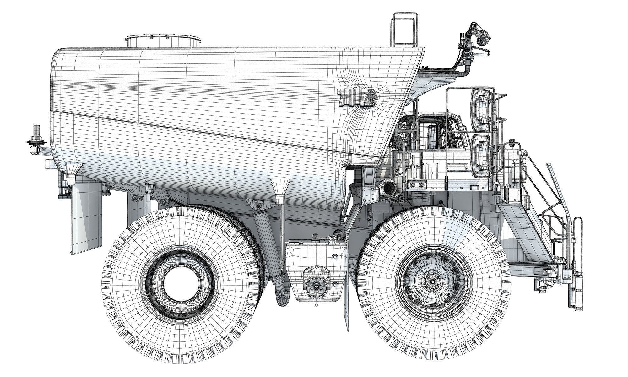 Off Highway Water Truck 3D model_17