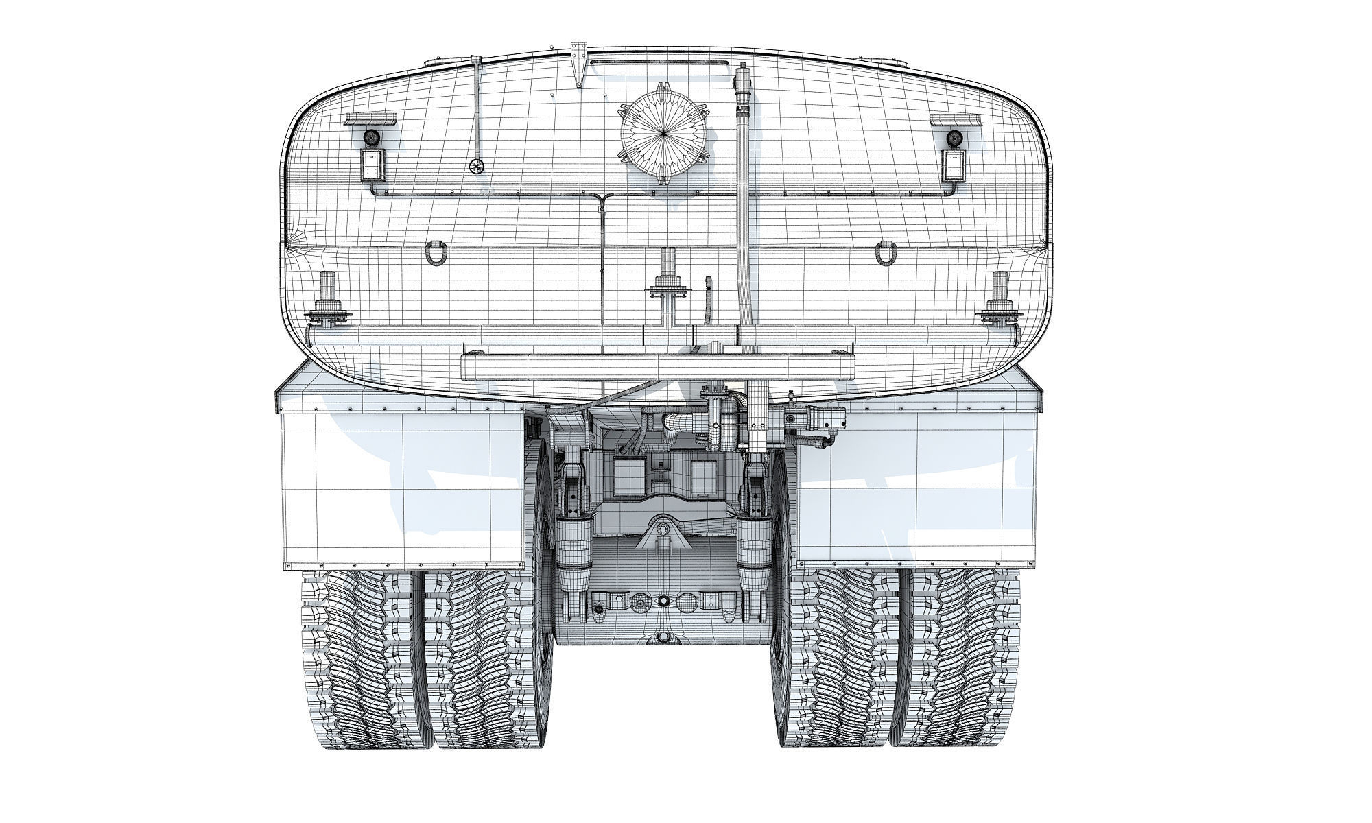 Off Highway Water Truck 3D model_16