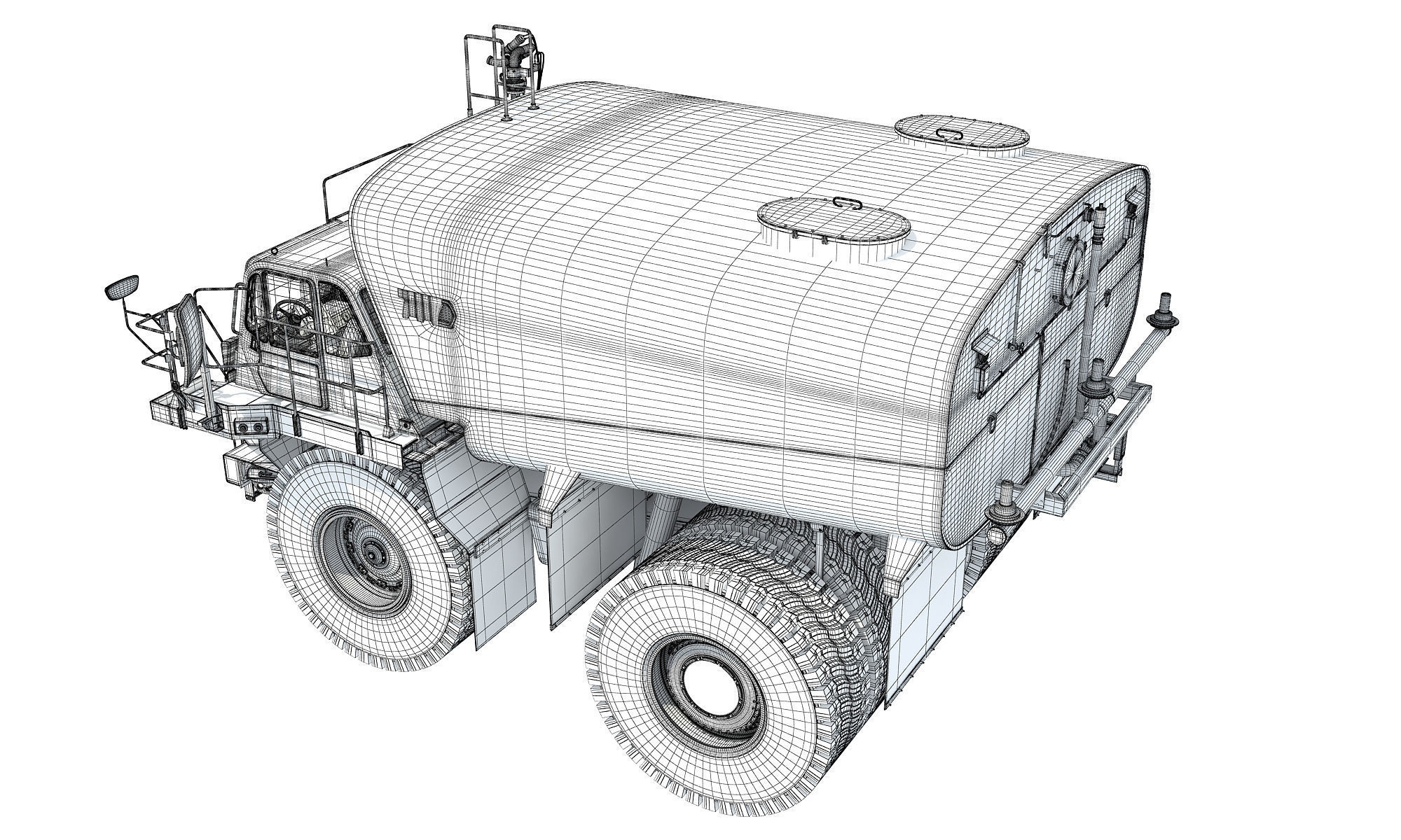 Off Highway Water Truck 3D model_15