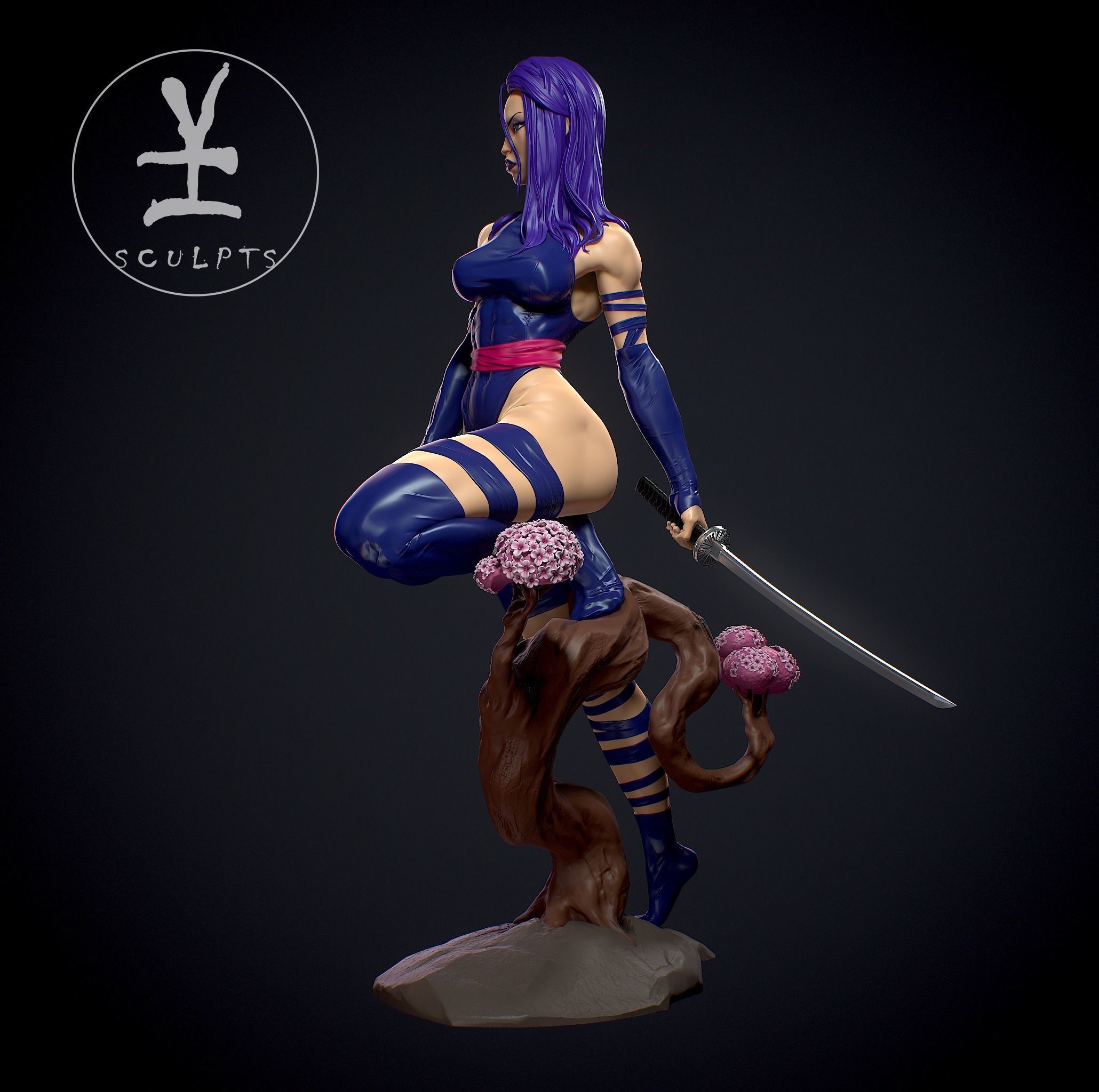 Psylocke with NSFW 3D print model_5