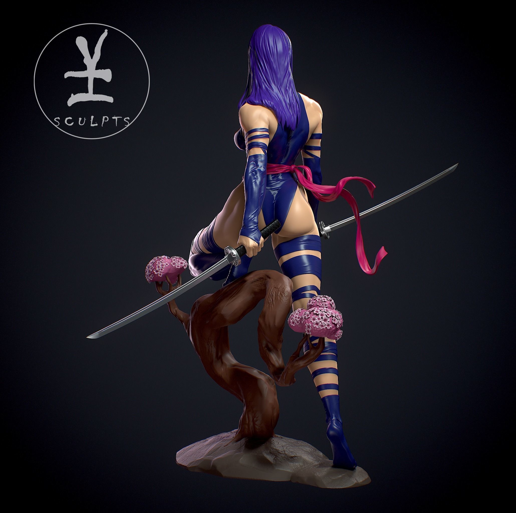 Psylocke with NSFW 3D print model_4