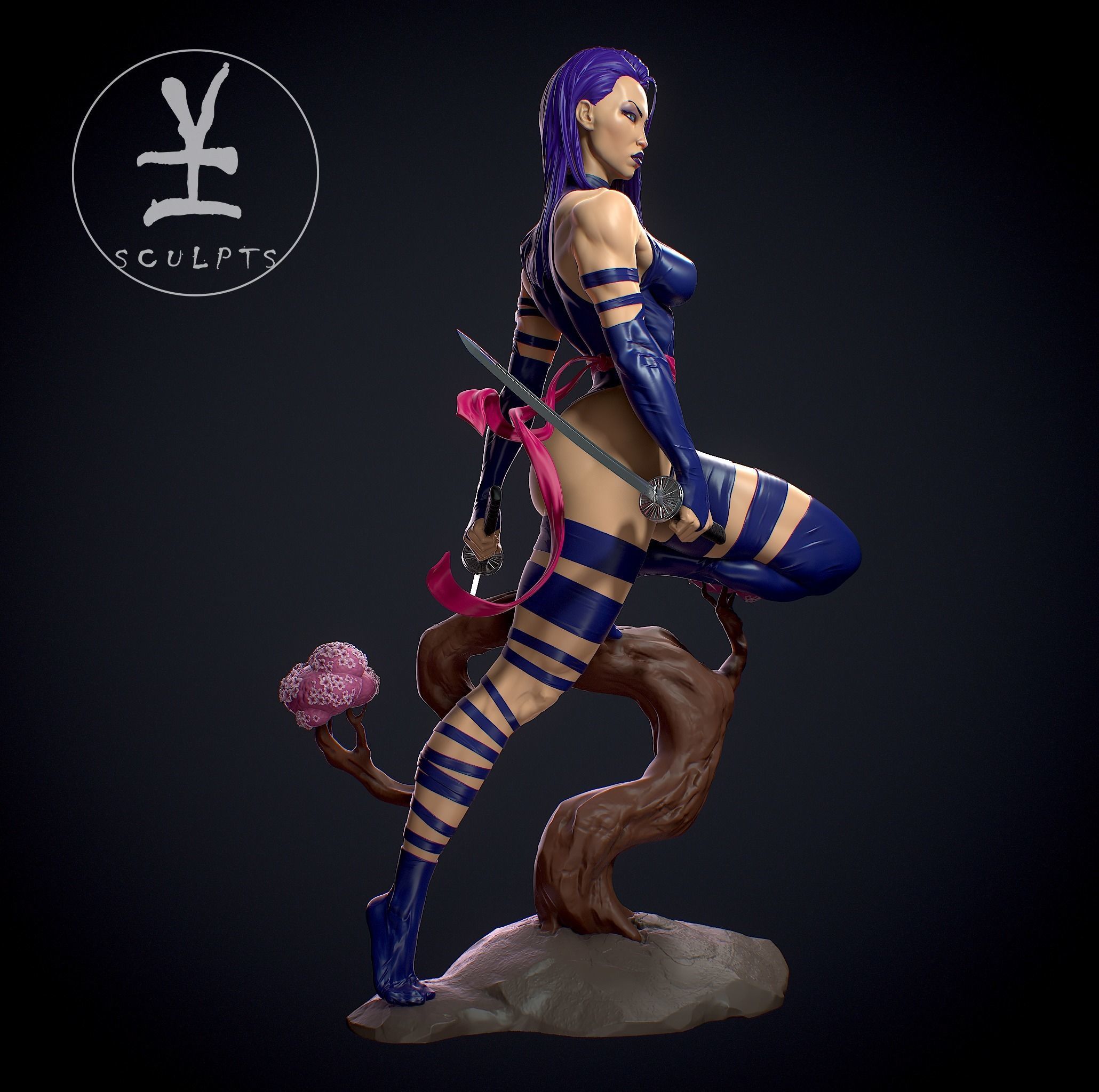 Psylocke with NSFW 3D print model_3