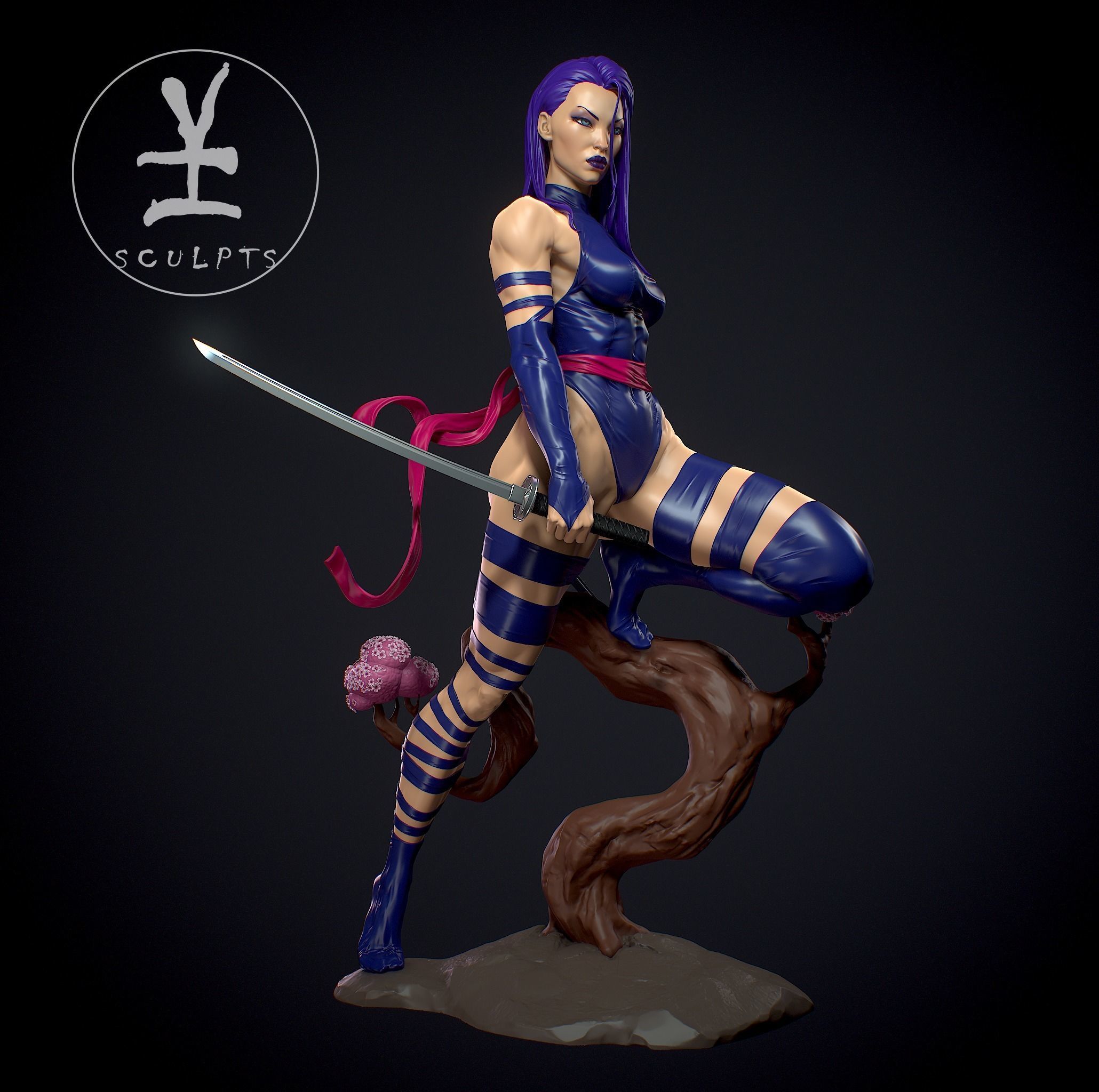 Psylocke with NSFW 3D print model_1