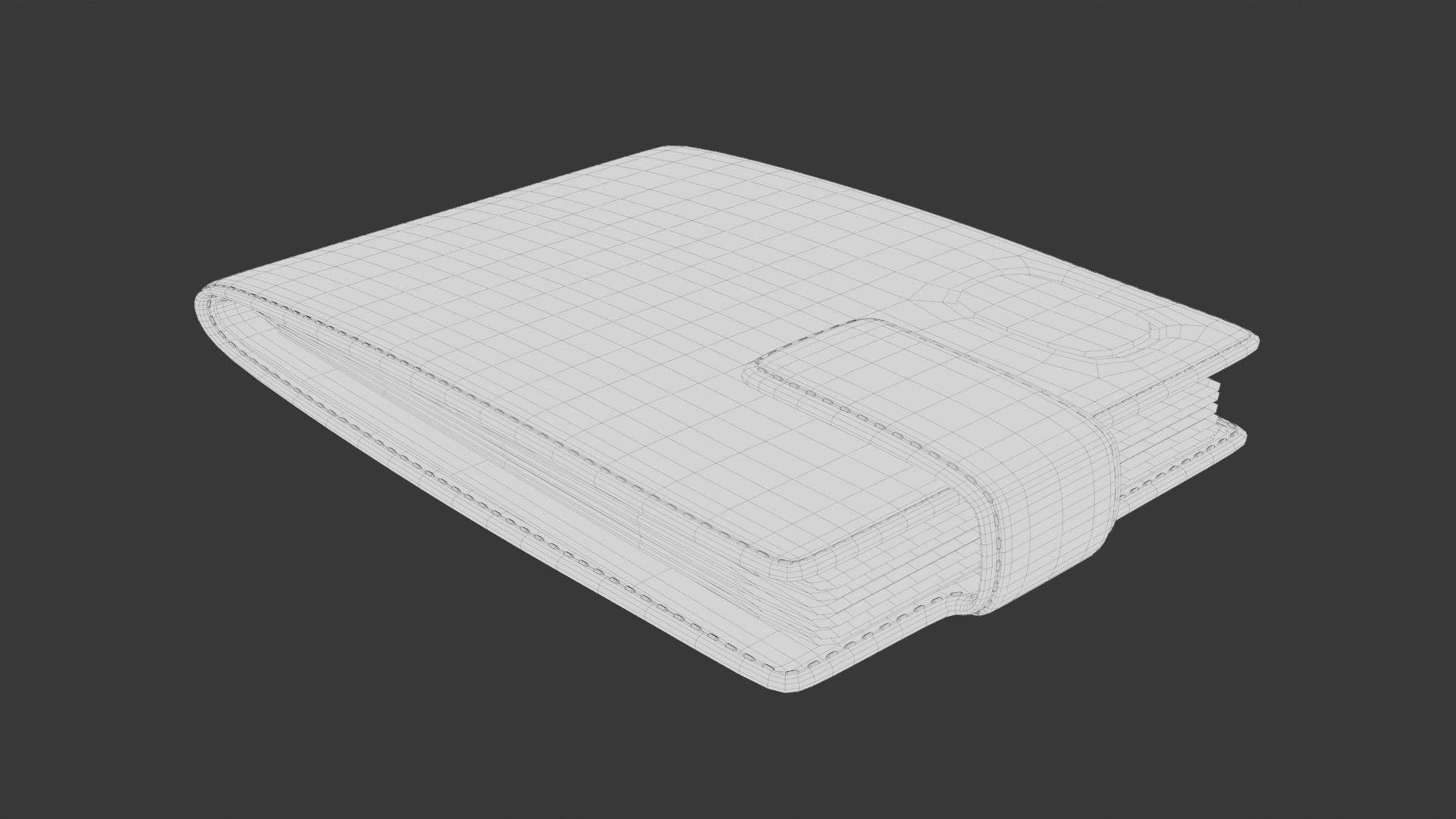 the wallet leather journal with zipper 3D model_5