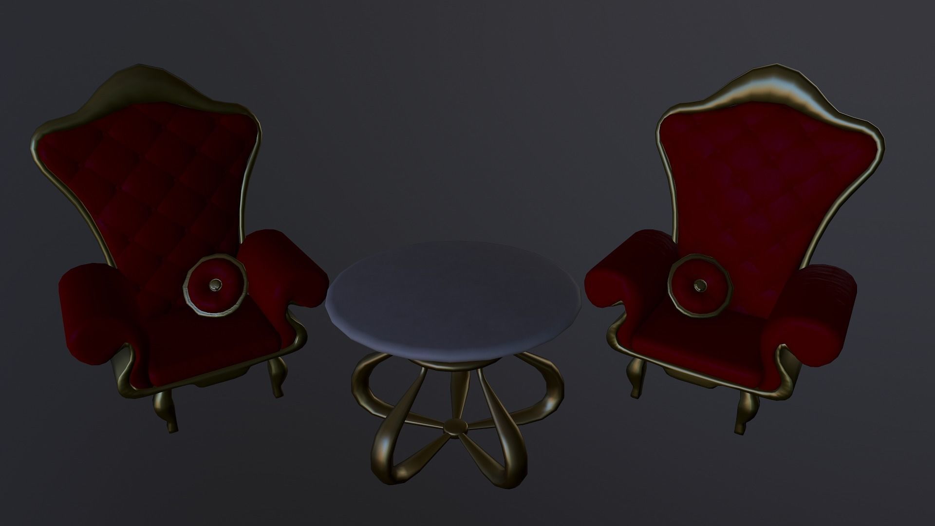 3D model Waiting Chair and Table 1 VR / AR / low-poly | CGTrader