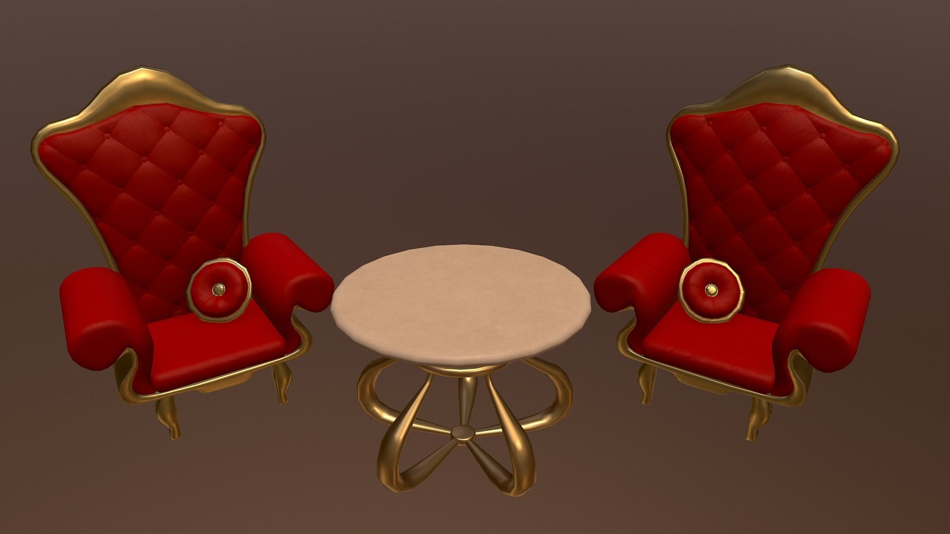 3D model Waiting Chair and Table 1 VR / AR / low-poly | CGTrader
