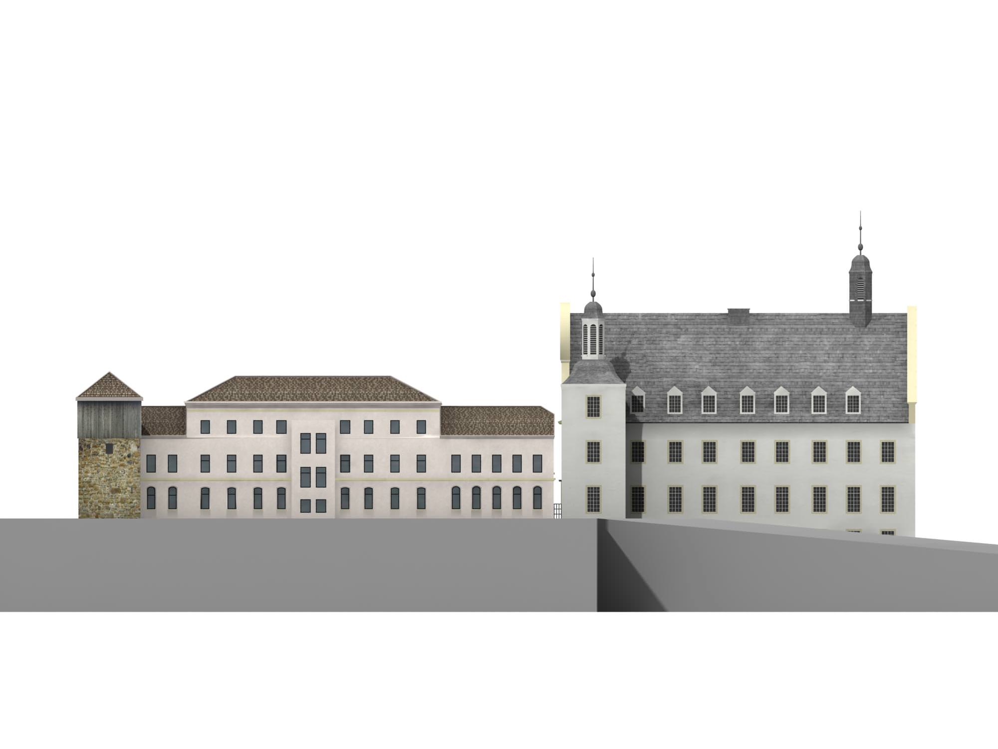 Romantic moated castle 3D model_8