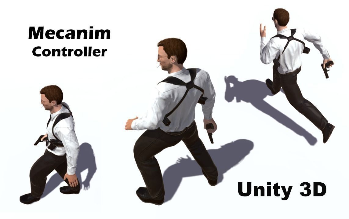 Secret Agent Low-poly 3D model_4