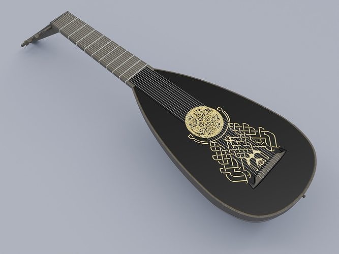 Jaskier Lute from The Witcher 3D model 3D printable CGTrader