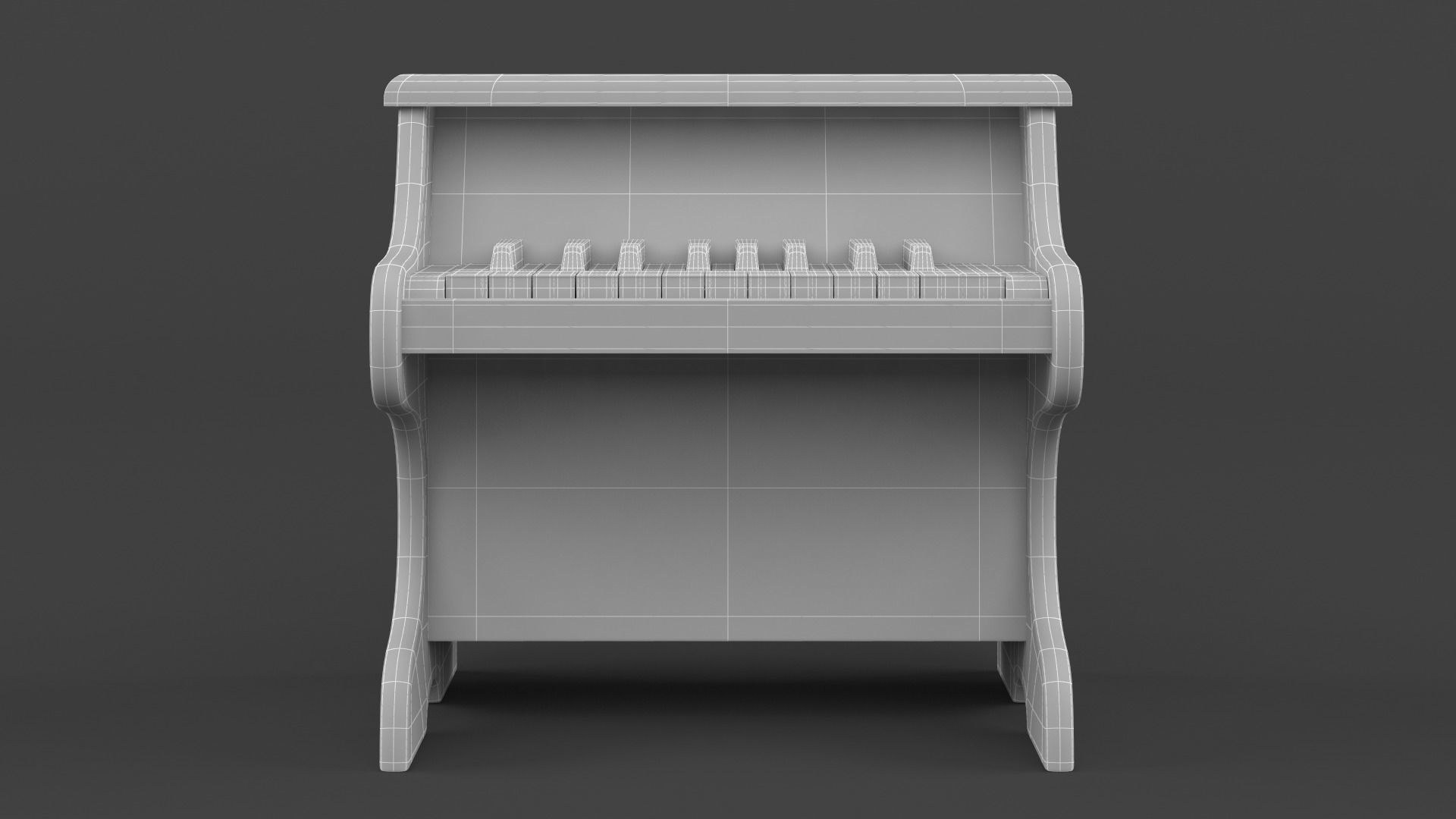 Toy Piano 3D model_7