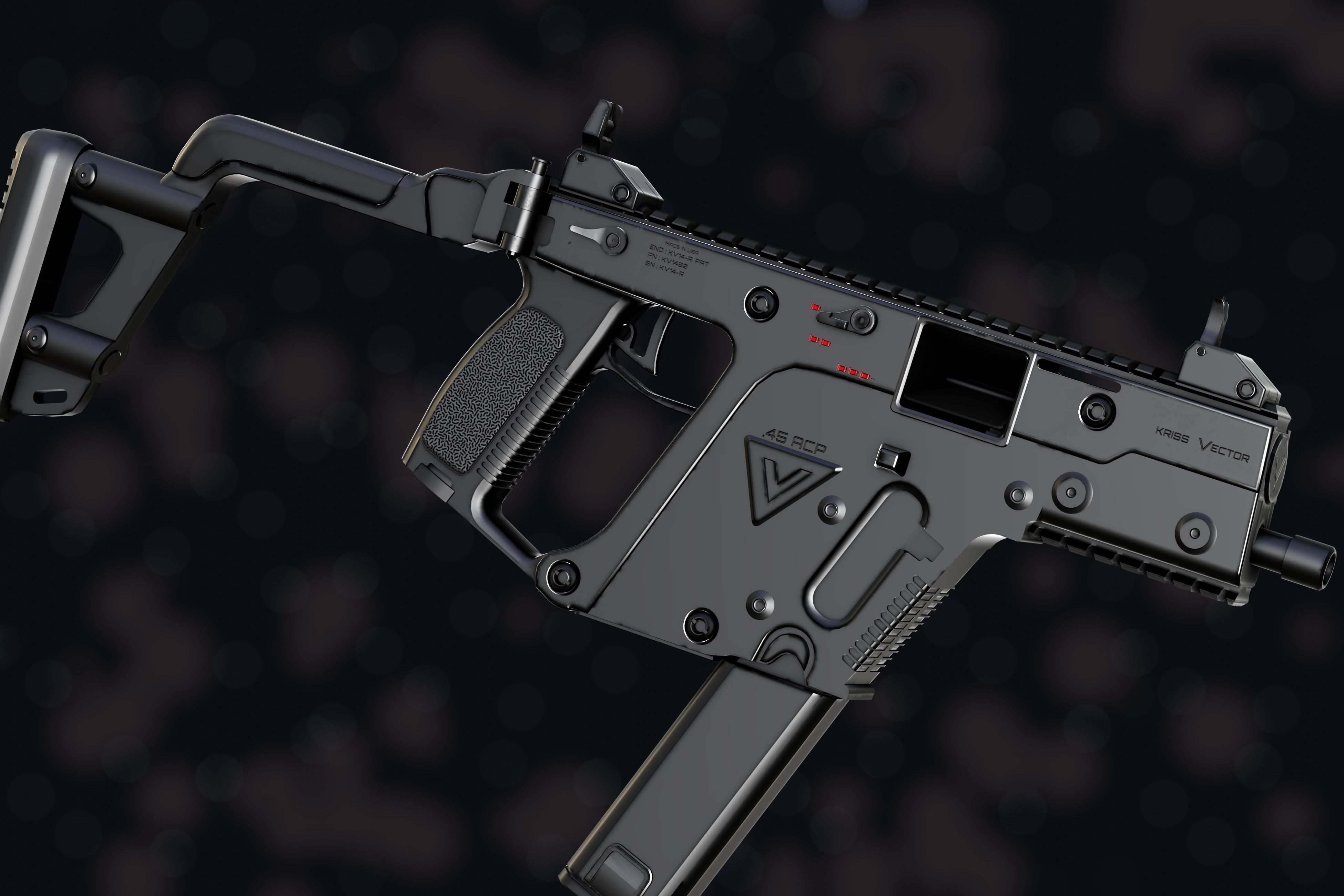 Weapon NZ Guns - Kriss Vector Low-poly 3D model_44