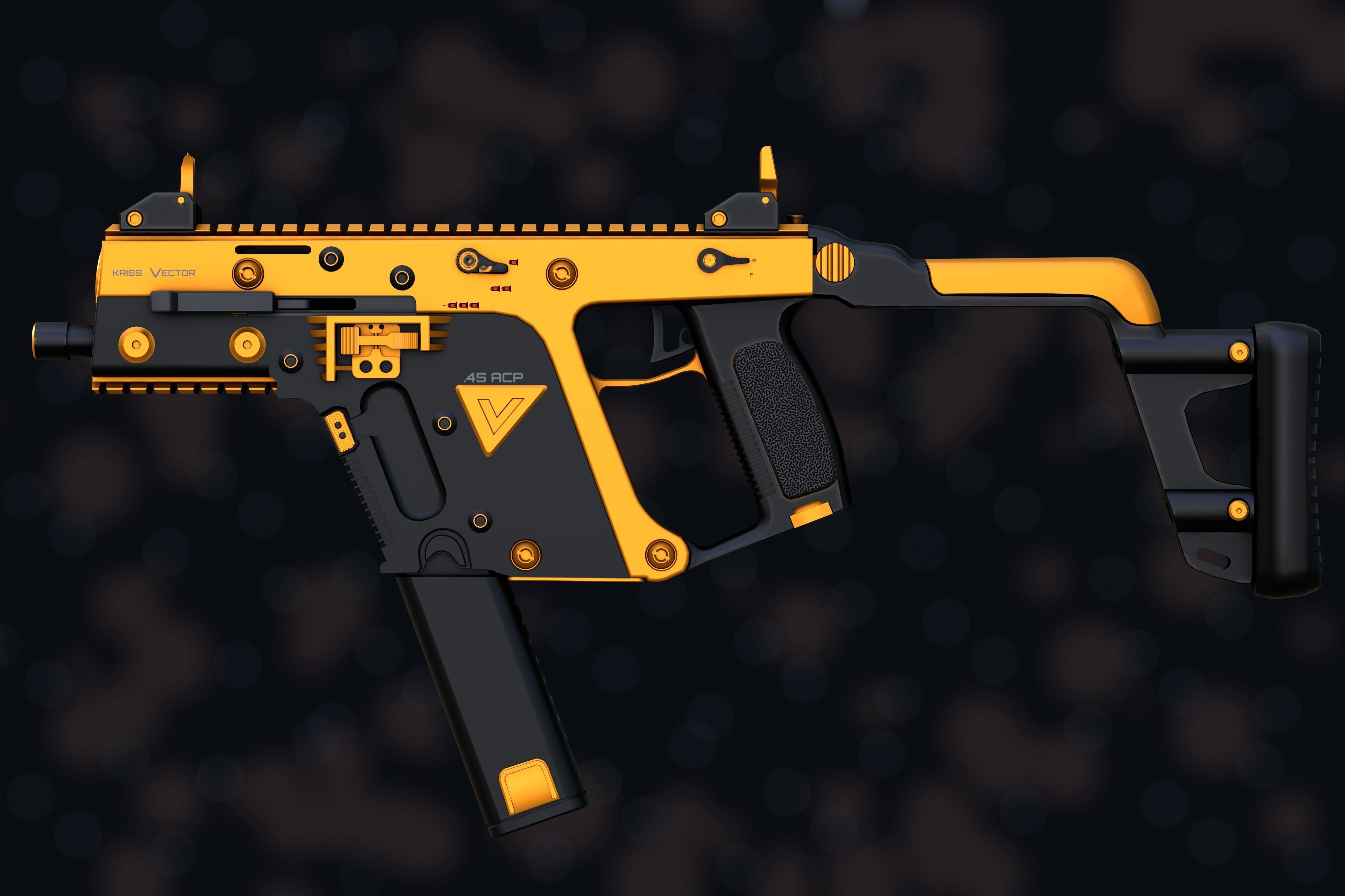 Weapon NZ Guns - Kriss Vector Low-poly 3D model_31