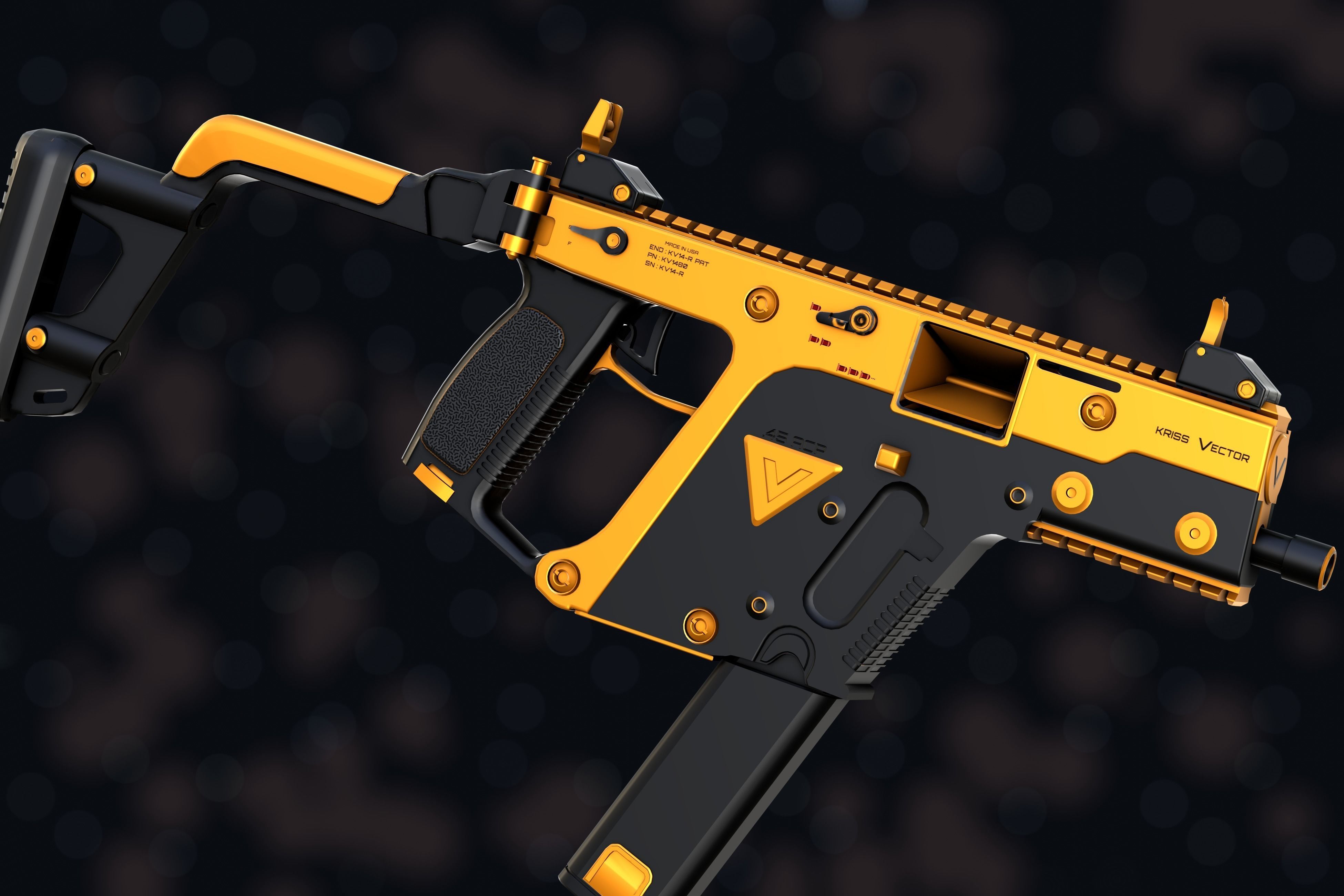 Weapon NZ Guns - Kriss Vector Low-poly 3D model_40
