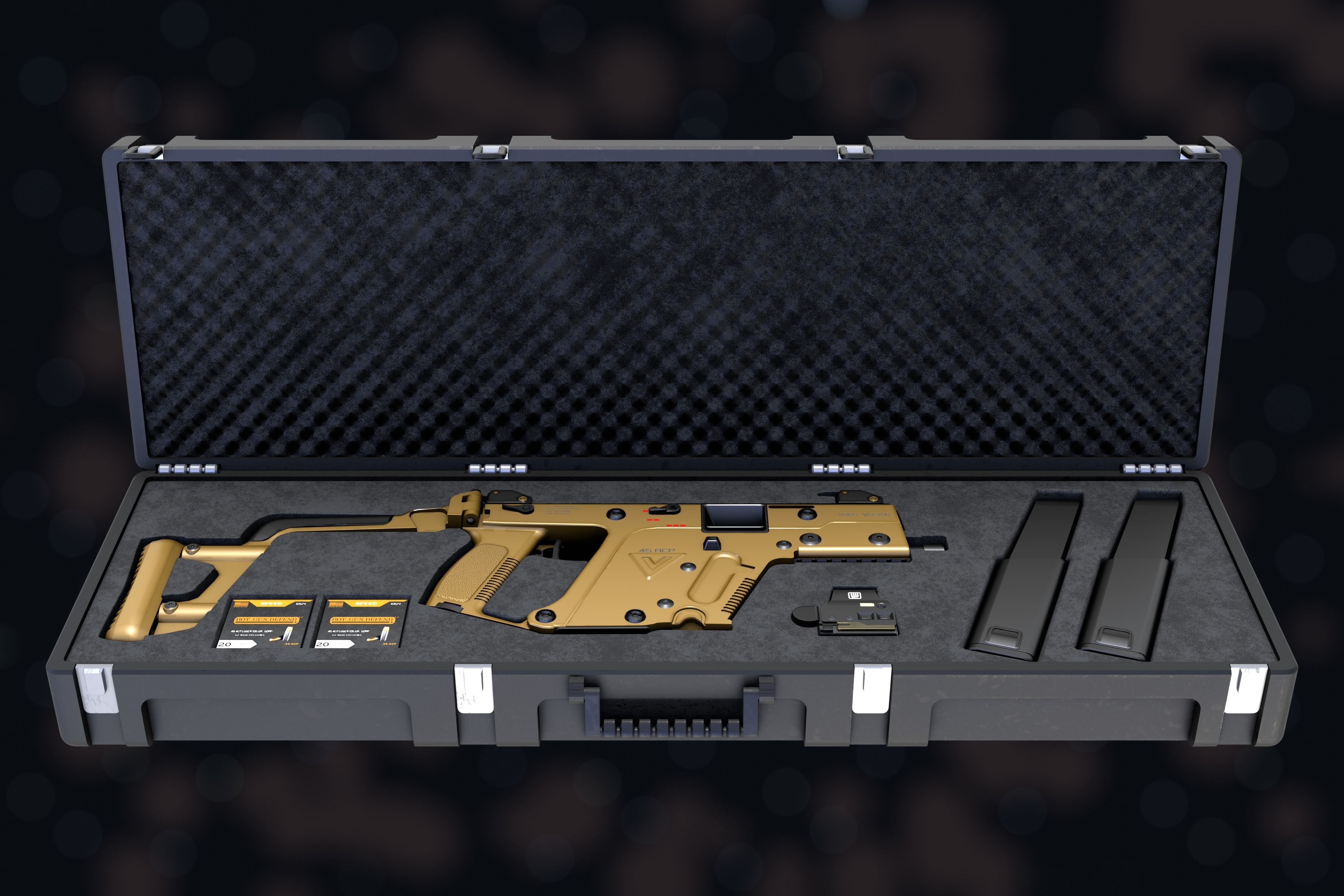 Weapon NZ Guns - Kriss Vector Low-poly 3D model_3