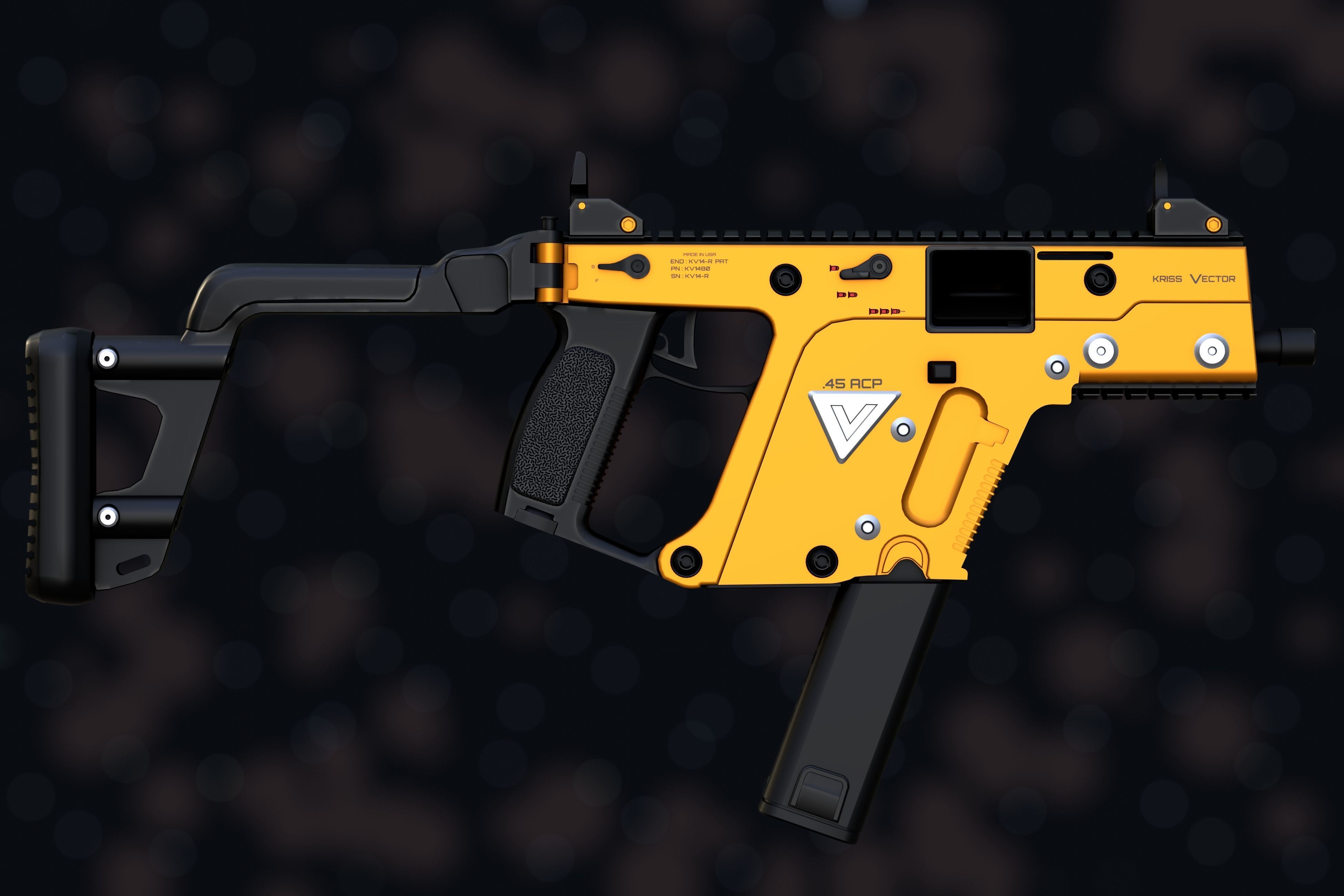 Weapon NZ Guns - Kriss Vector Low-poly 3D model_47