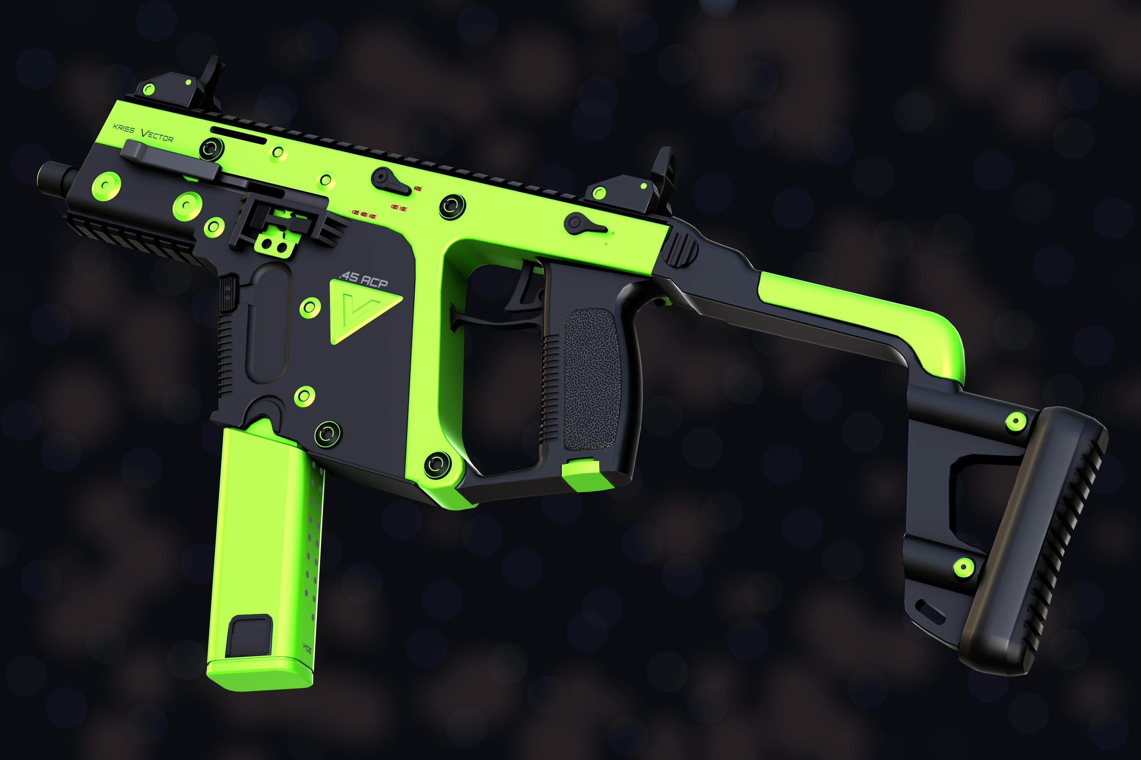 Weapon NZ Guns - Kriss Vector Low-poly 3D model_23
