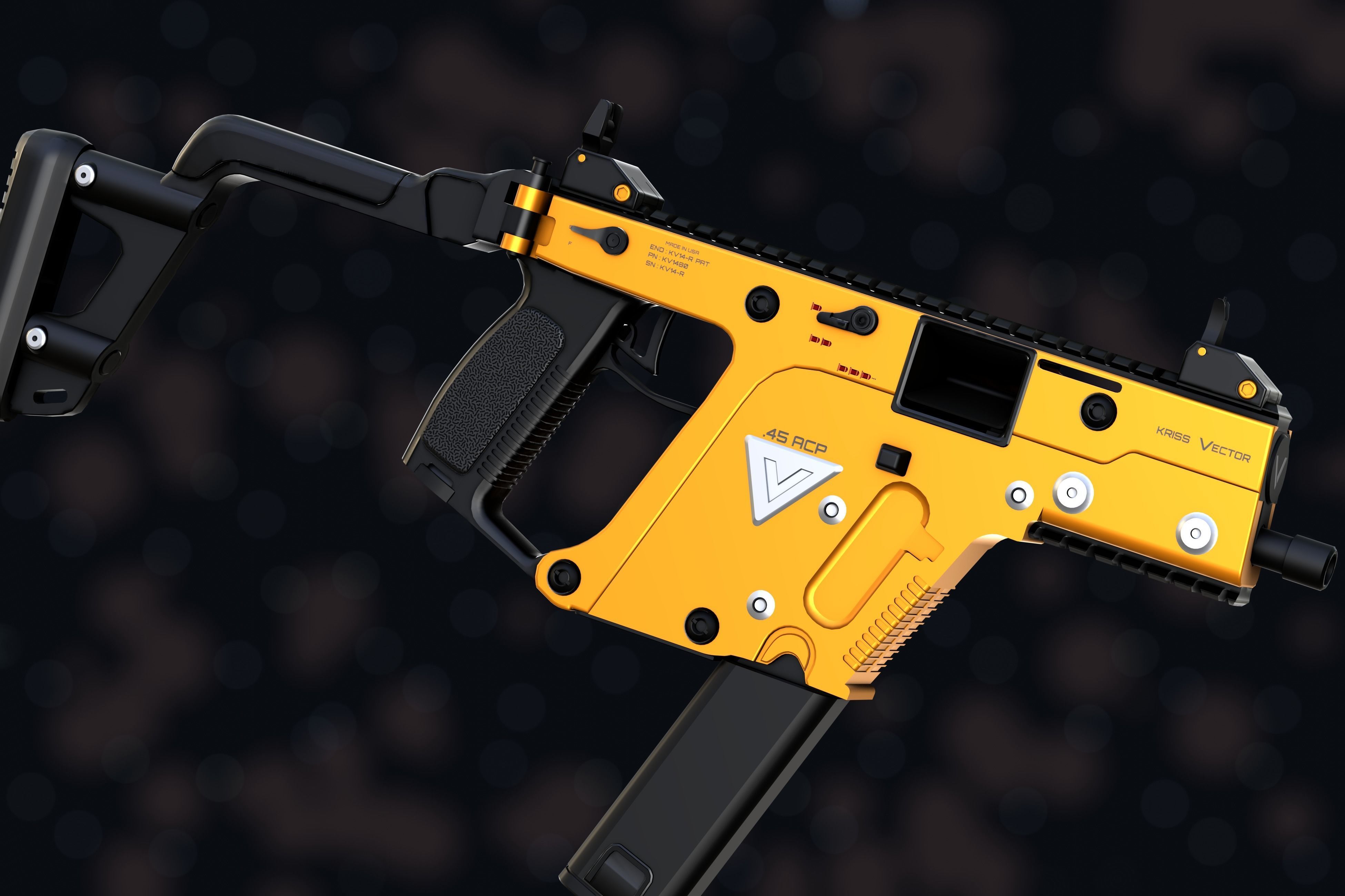 Weapon NZ Guns - Kriss Vector Low-poly 3D model_38