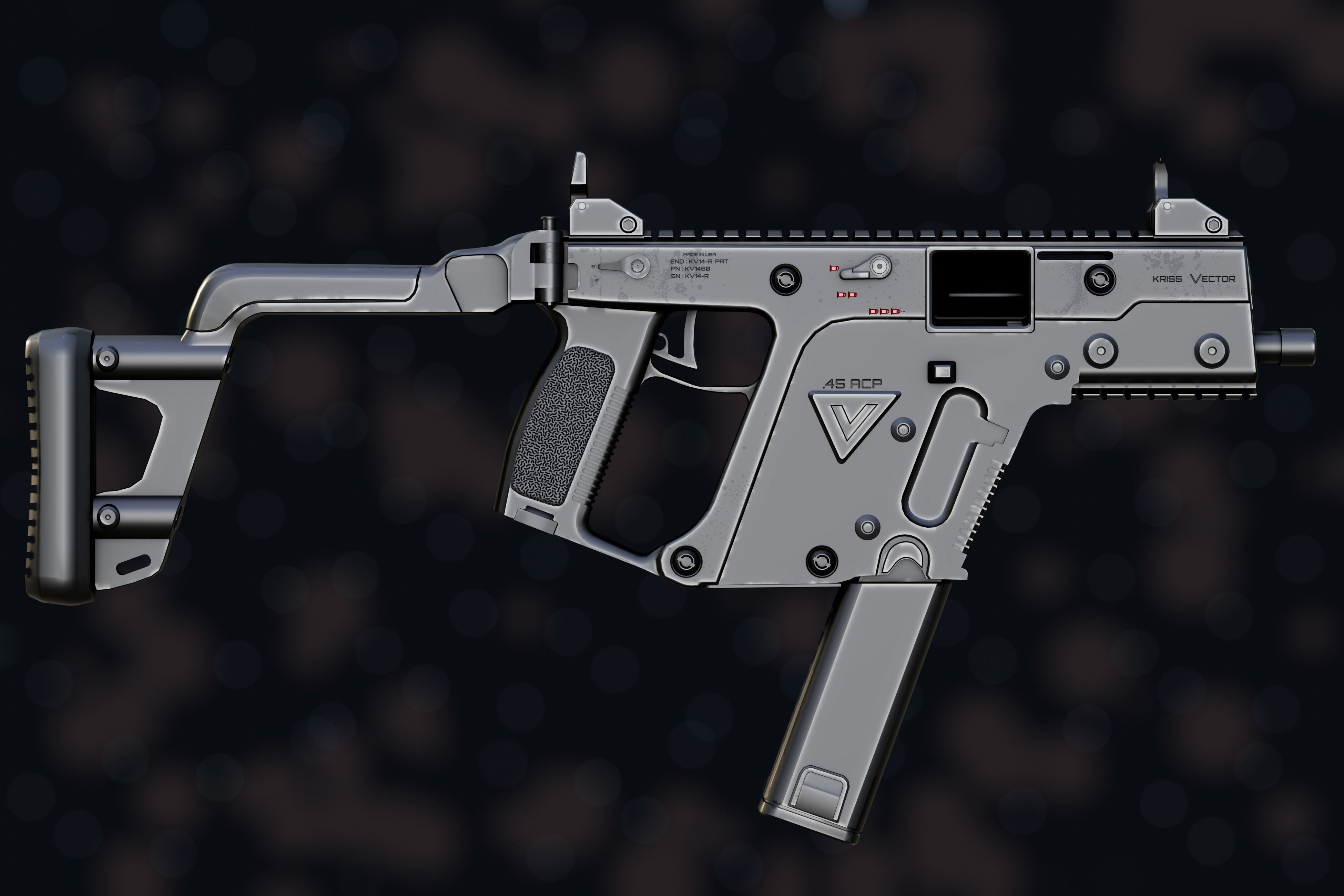 Weapon NZ Guns - Kriss Vector Low-poly 3D model_53