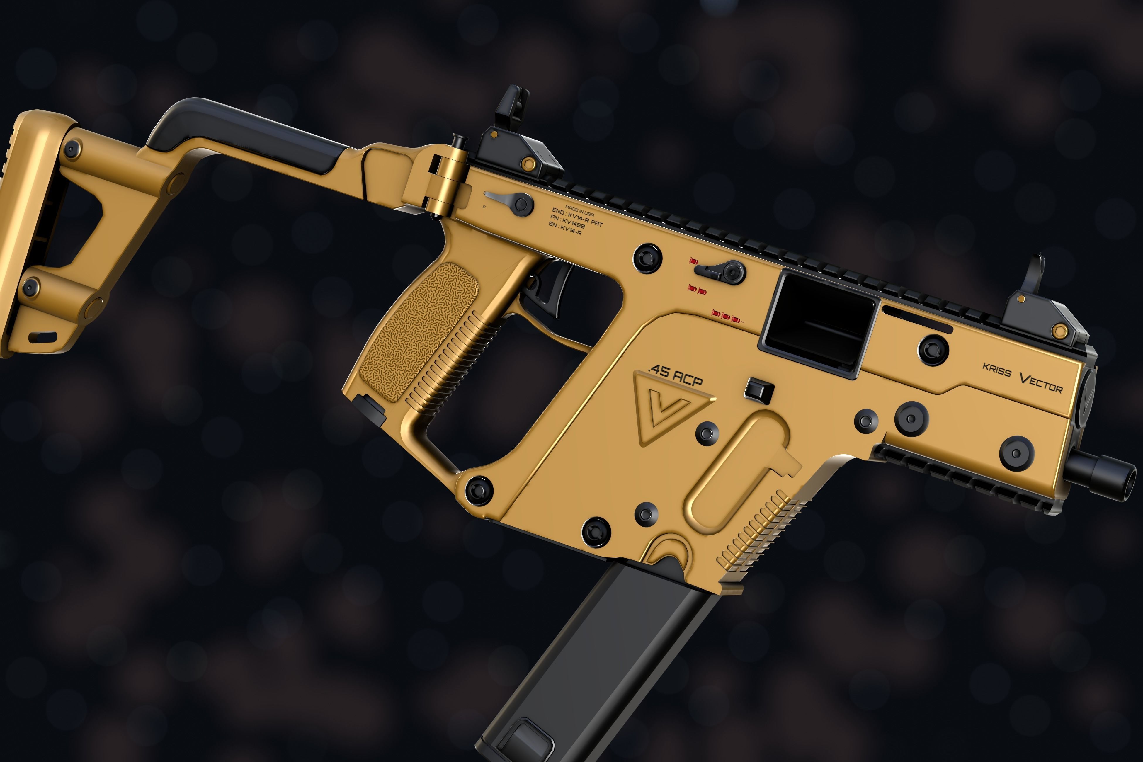 Weapon NZ Guns - Kriss Vector Low-poly 3D model_42