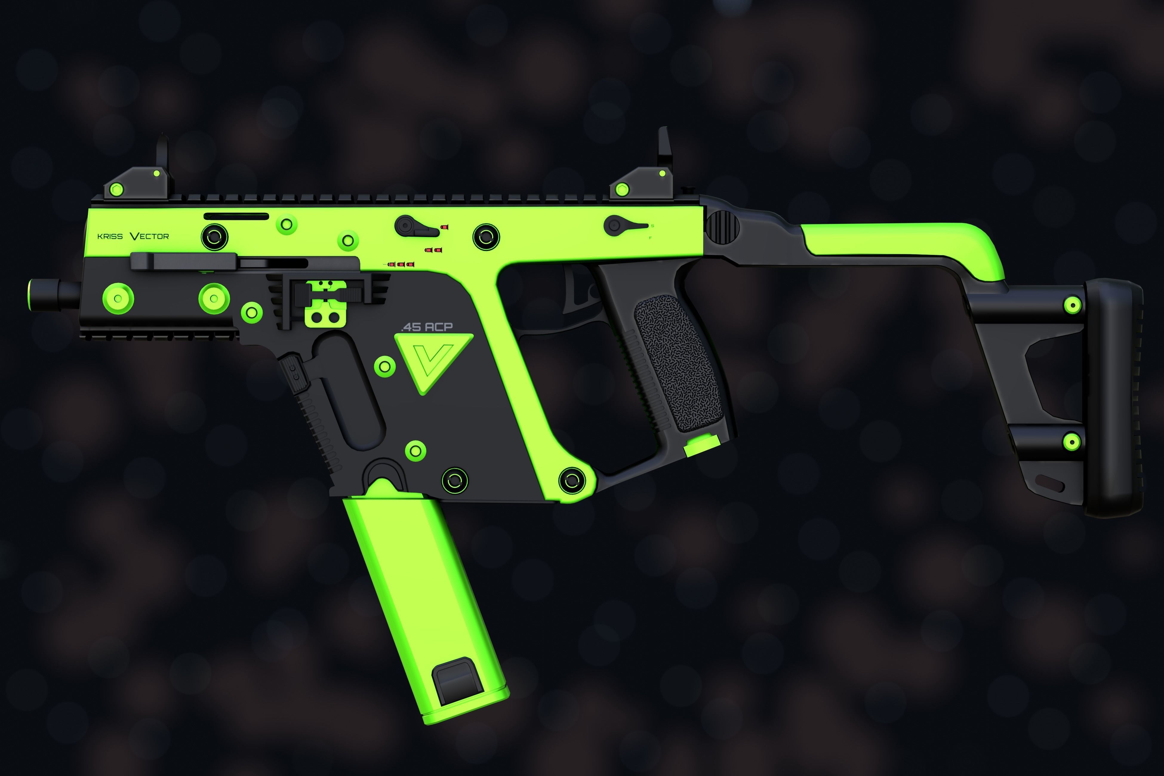 Weapon NZ Guns - Kriss Vector Low-poly 3D model_32