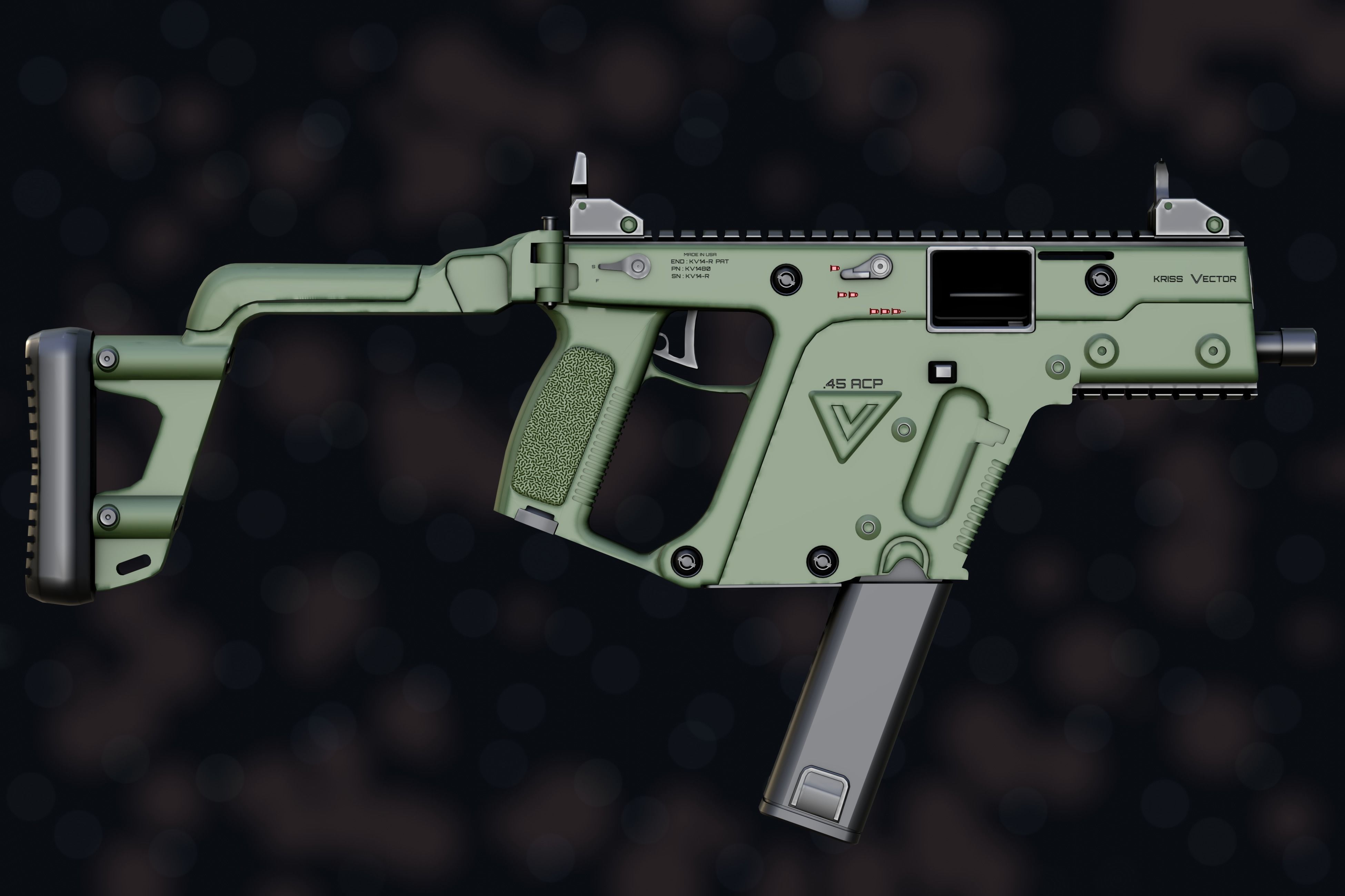 Weapon NZ Guns - Kriss Vector Low-poly 3D model_52