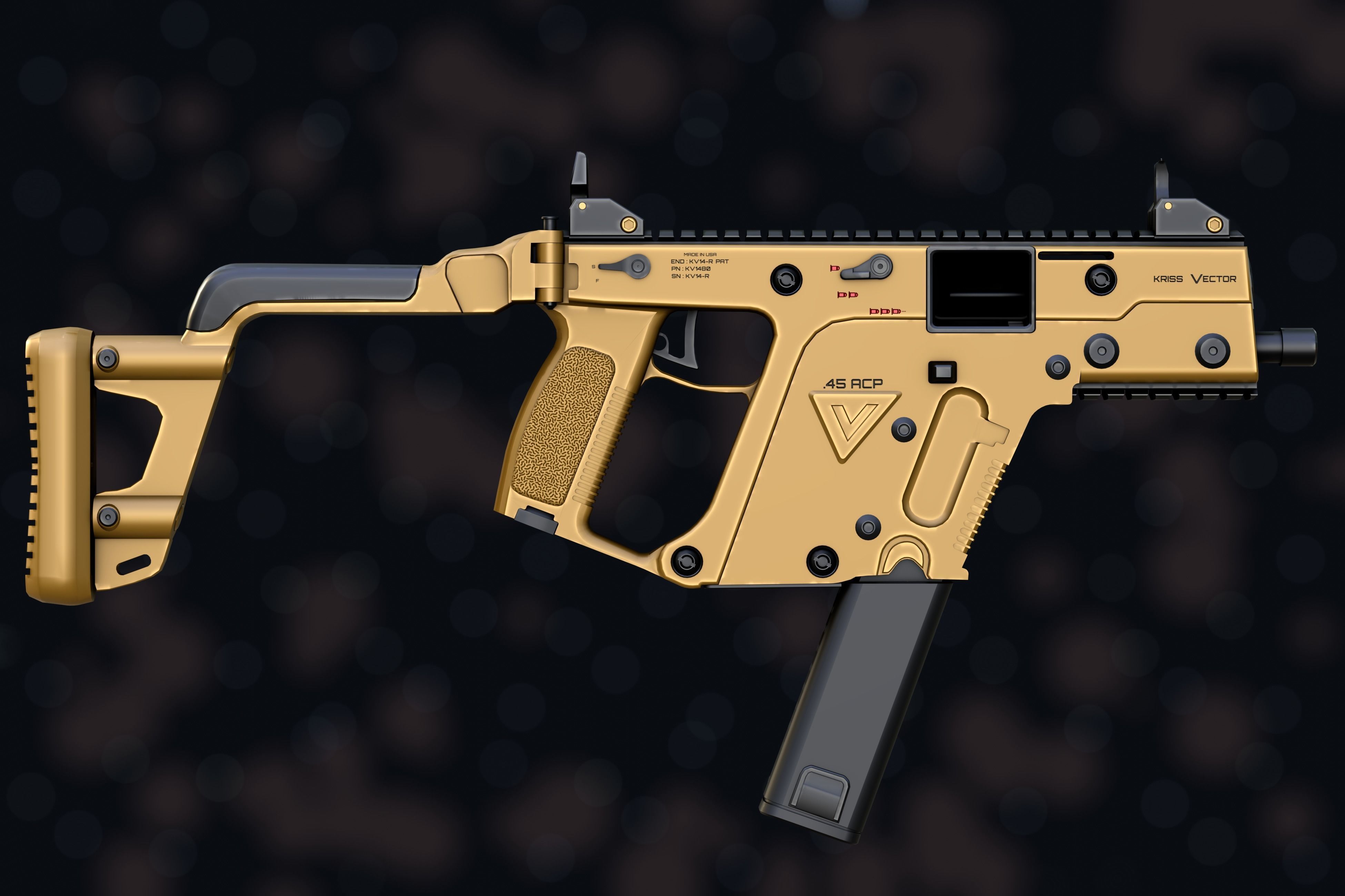 Weapon NZ Guns - Kriss Vector Low-poly 3D model_51