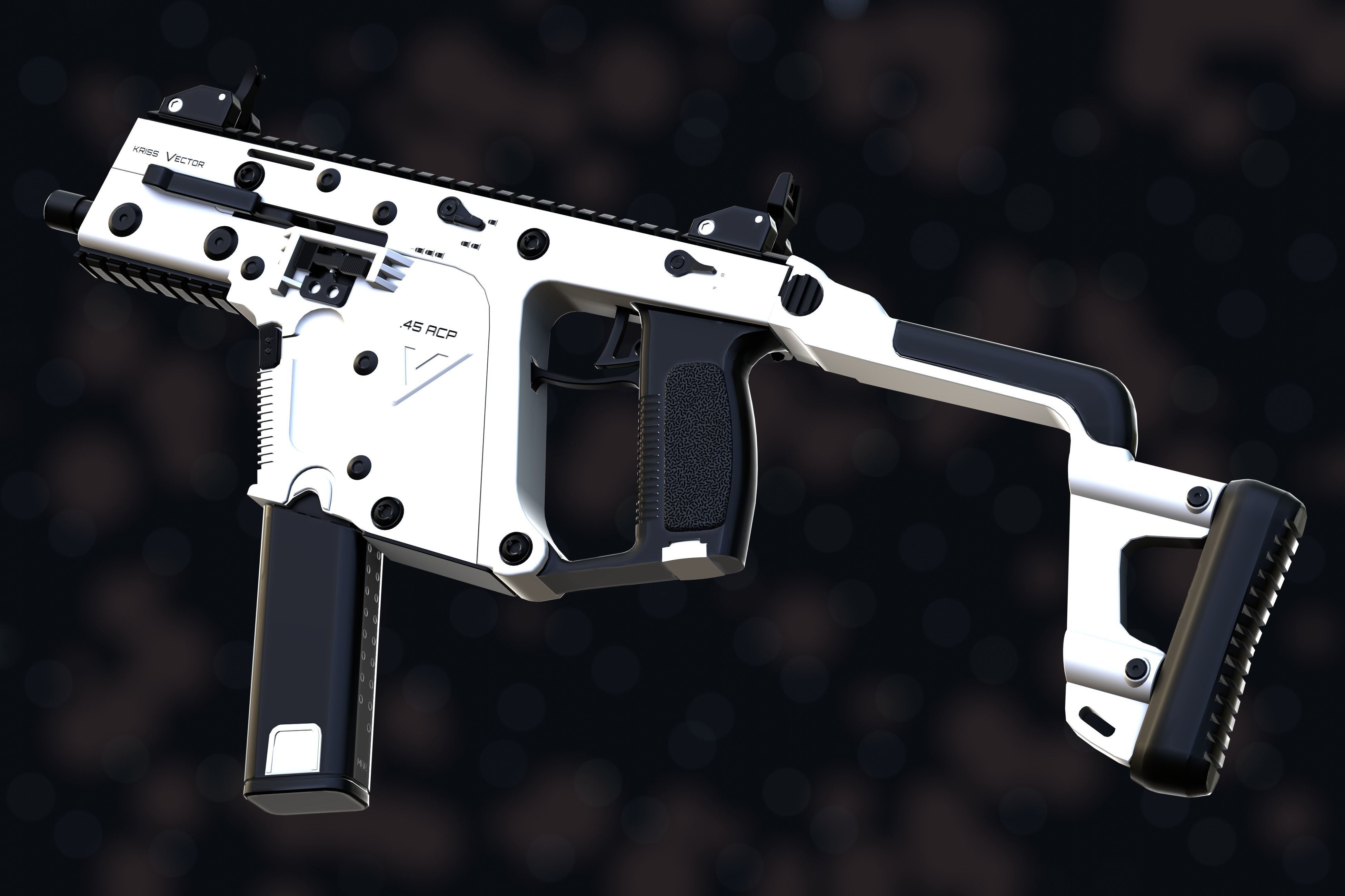 Weapon NZ Guns - Kriss Vector Low-poly 3D model_21