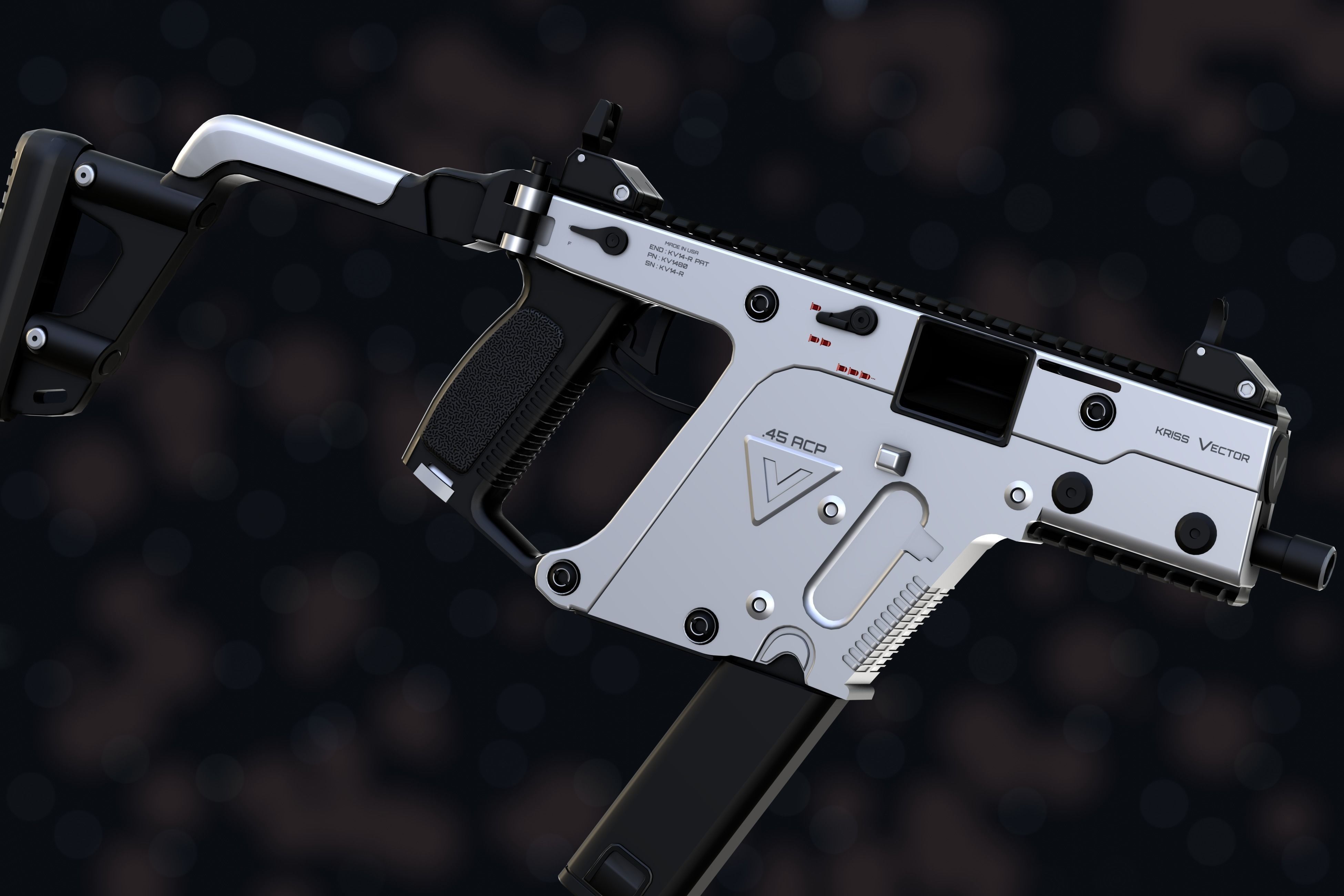 Weapon NZ Guns - Kriss Vector Low-poly 3D model_36