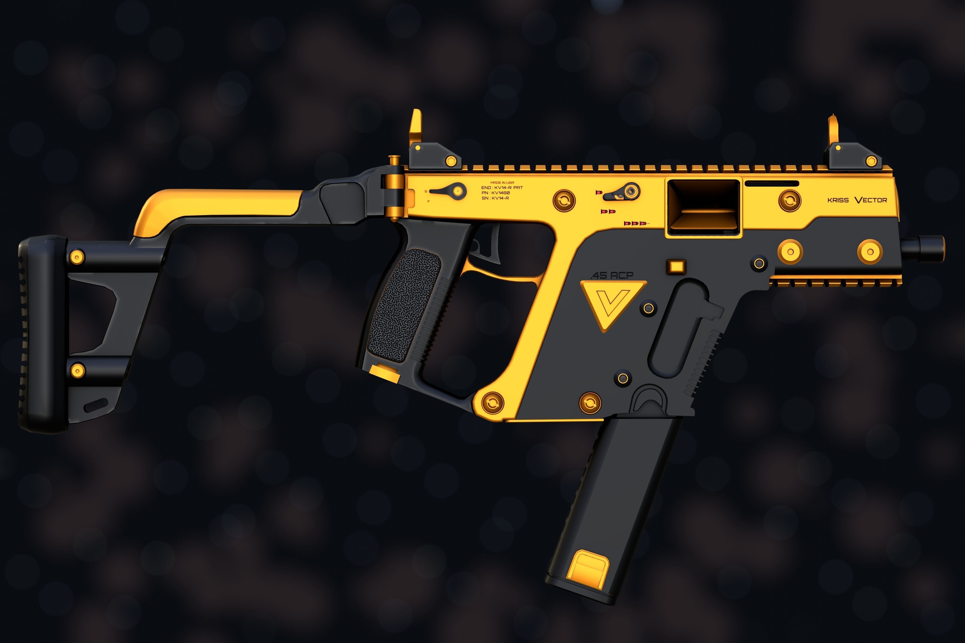 Weapon NZ Guns - Kriss Vector Low-poly 3D model_49