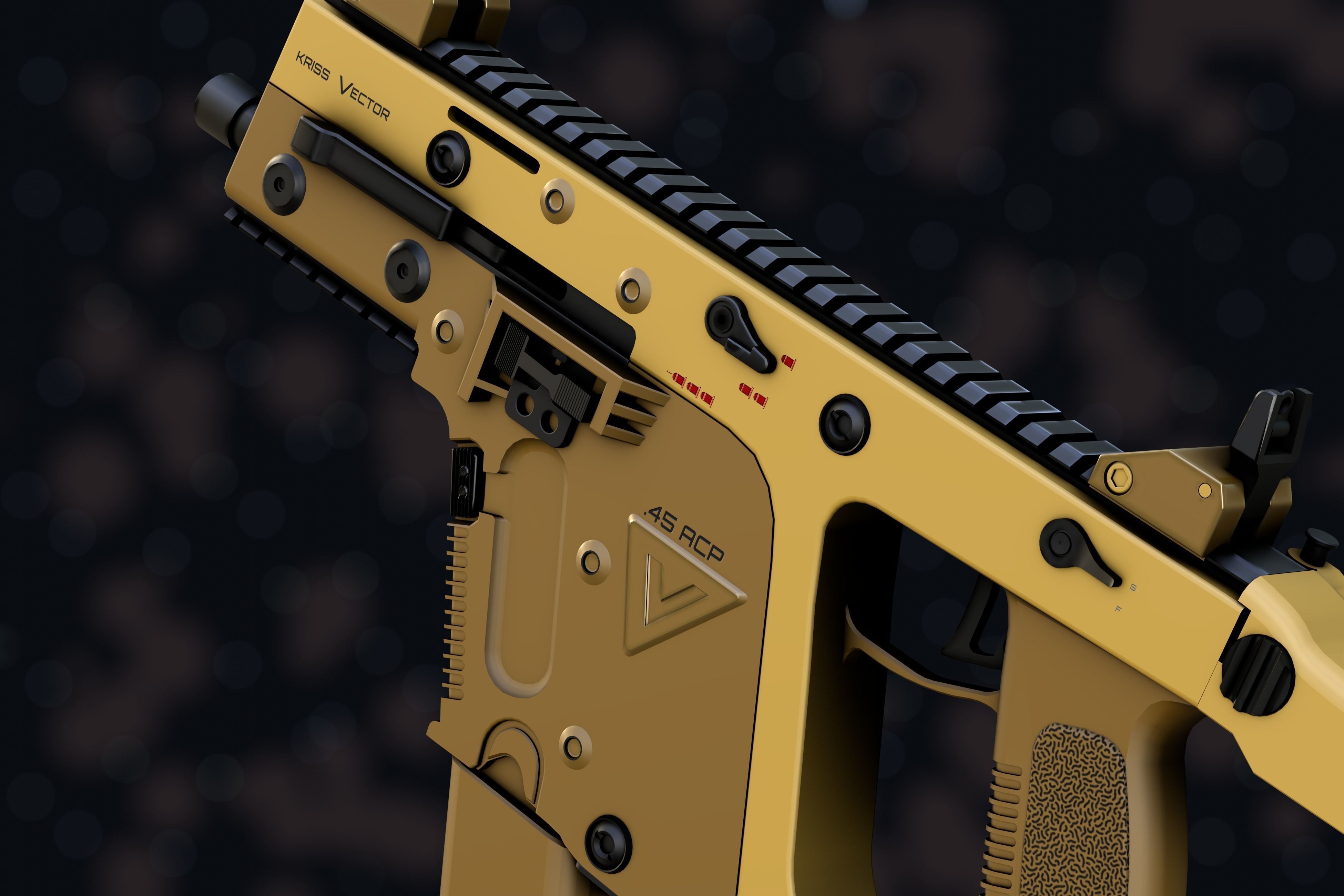 Weapon NZ Guns - Kriss Vector Low-poly 3D model_55
