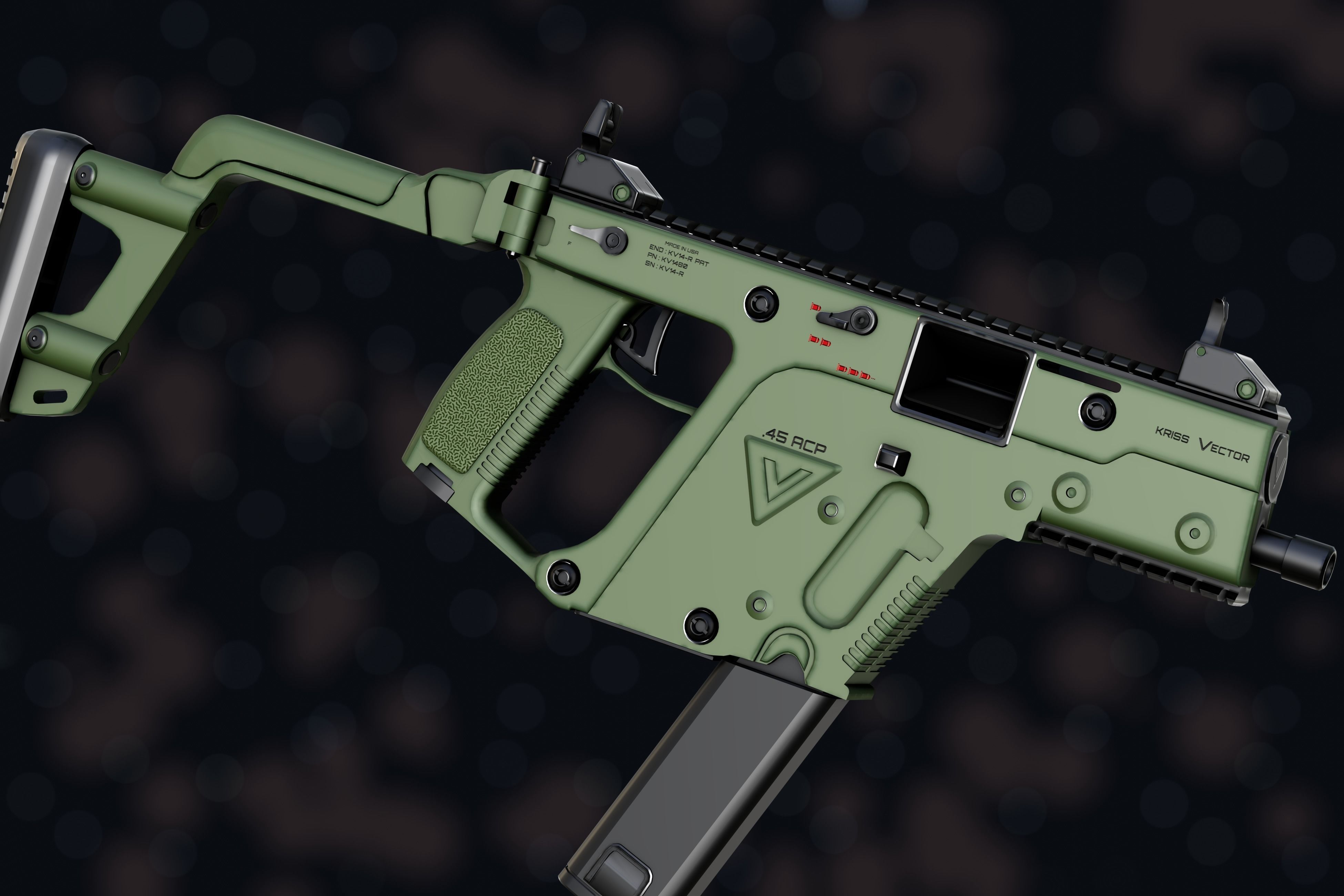 Weapon NZ Guns - Kriss Vector Low-poly 3D model_43