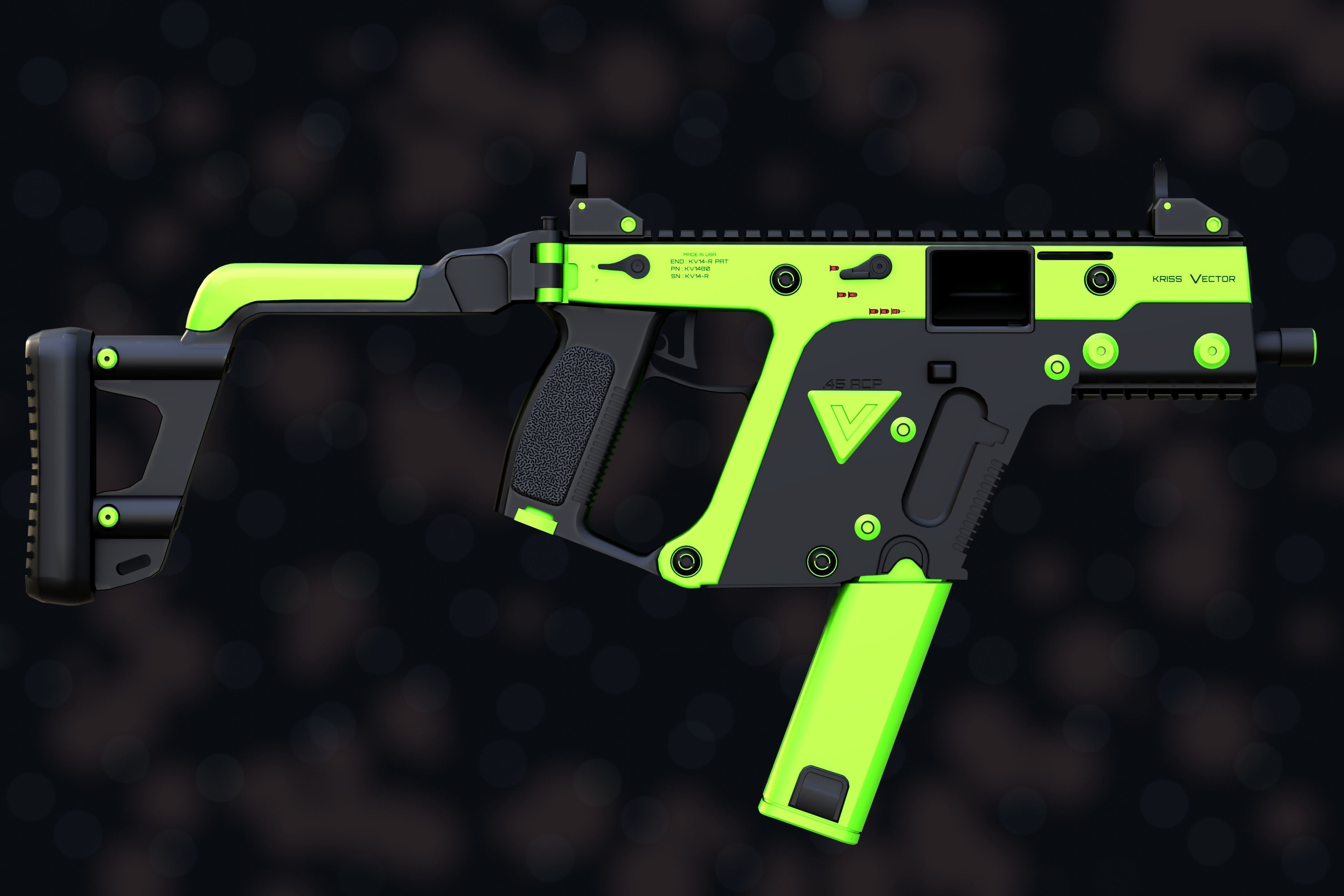Weapon NZ Guns - Kriss Vector Low-poly 3D model_50