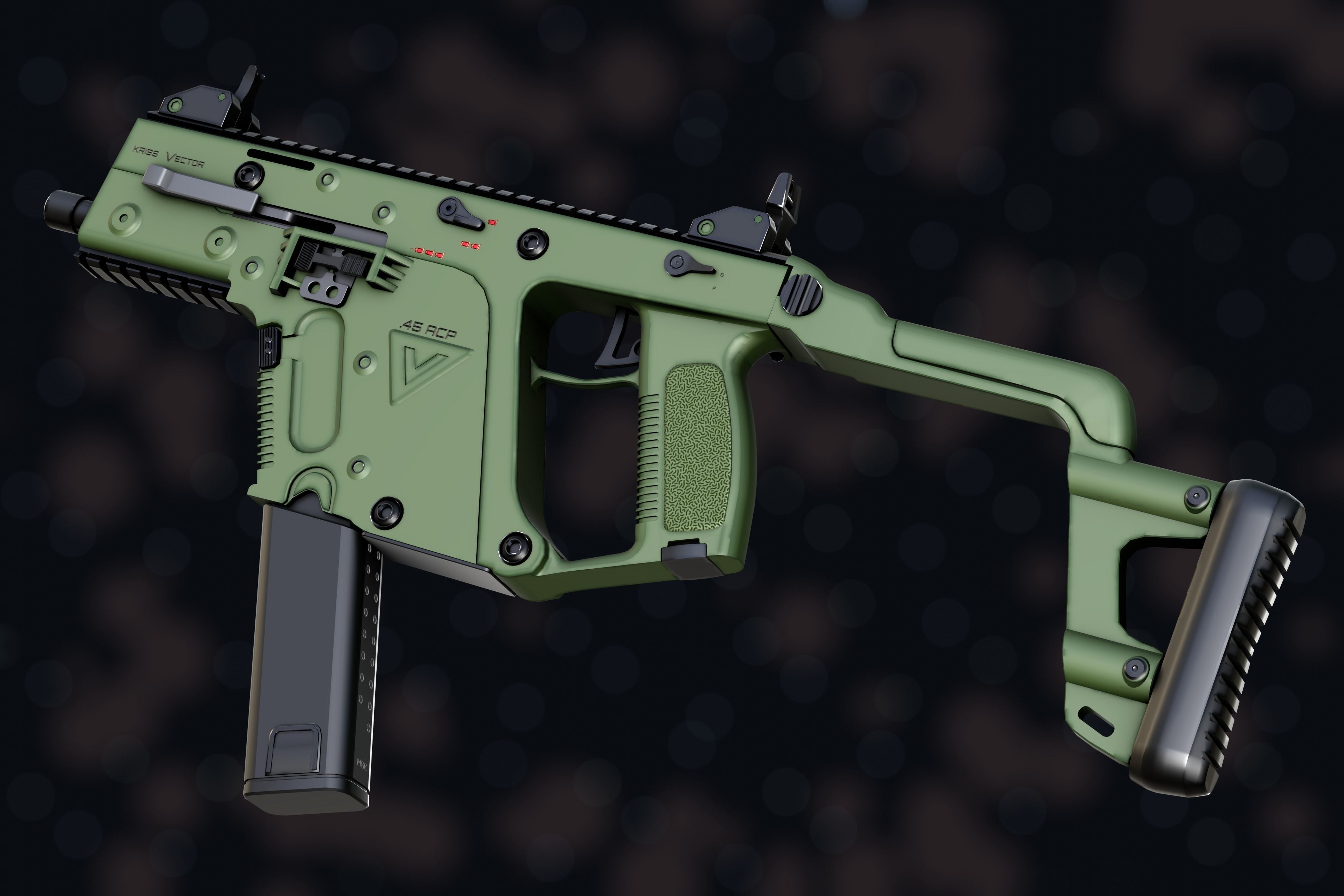 Weapon NZ Guns - Kriss Vector Low-poly 3D model_25