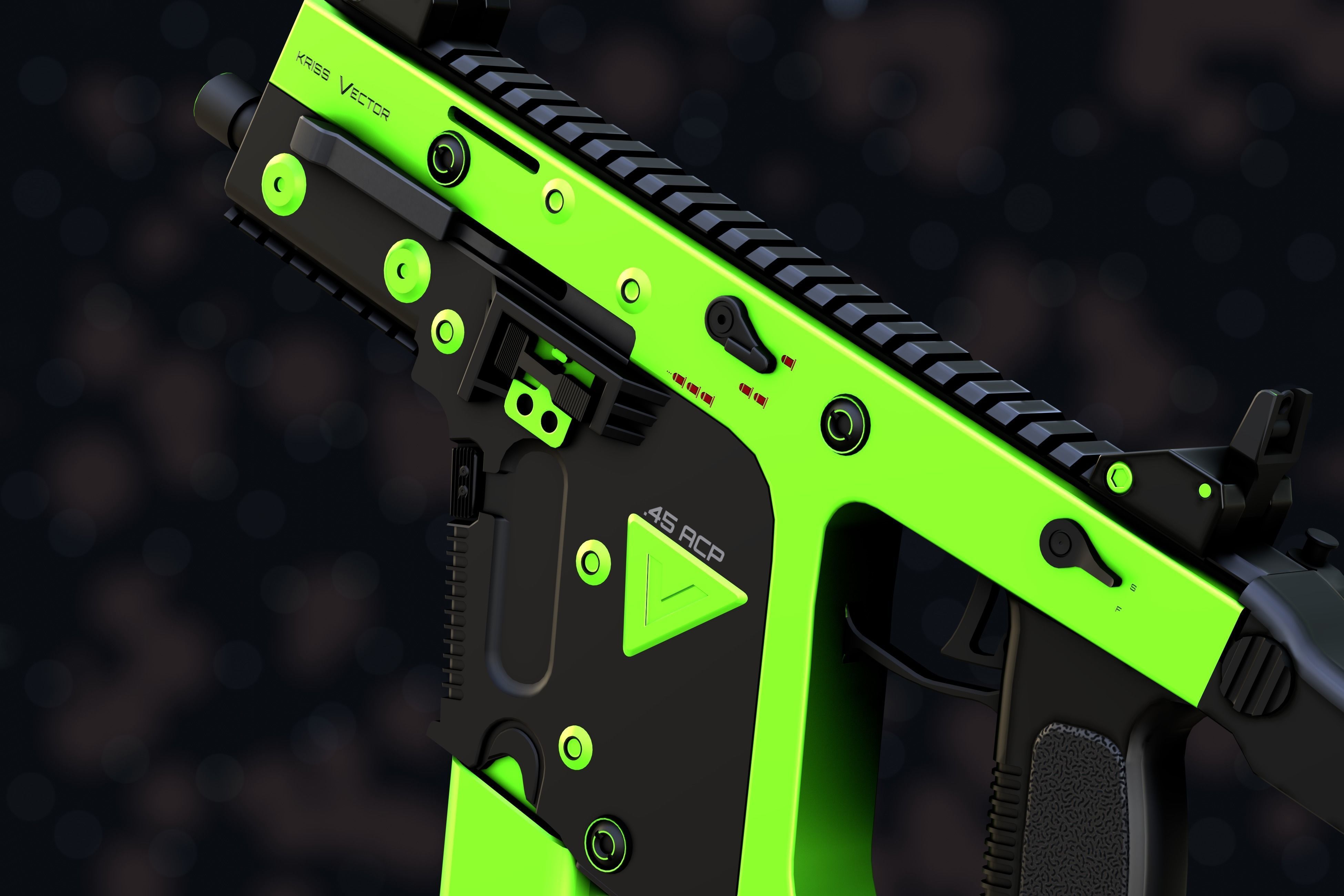 Weapon NZ Guns - Kriss Vector Low-poly 3D model_60