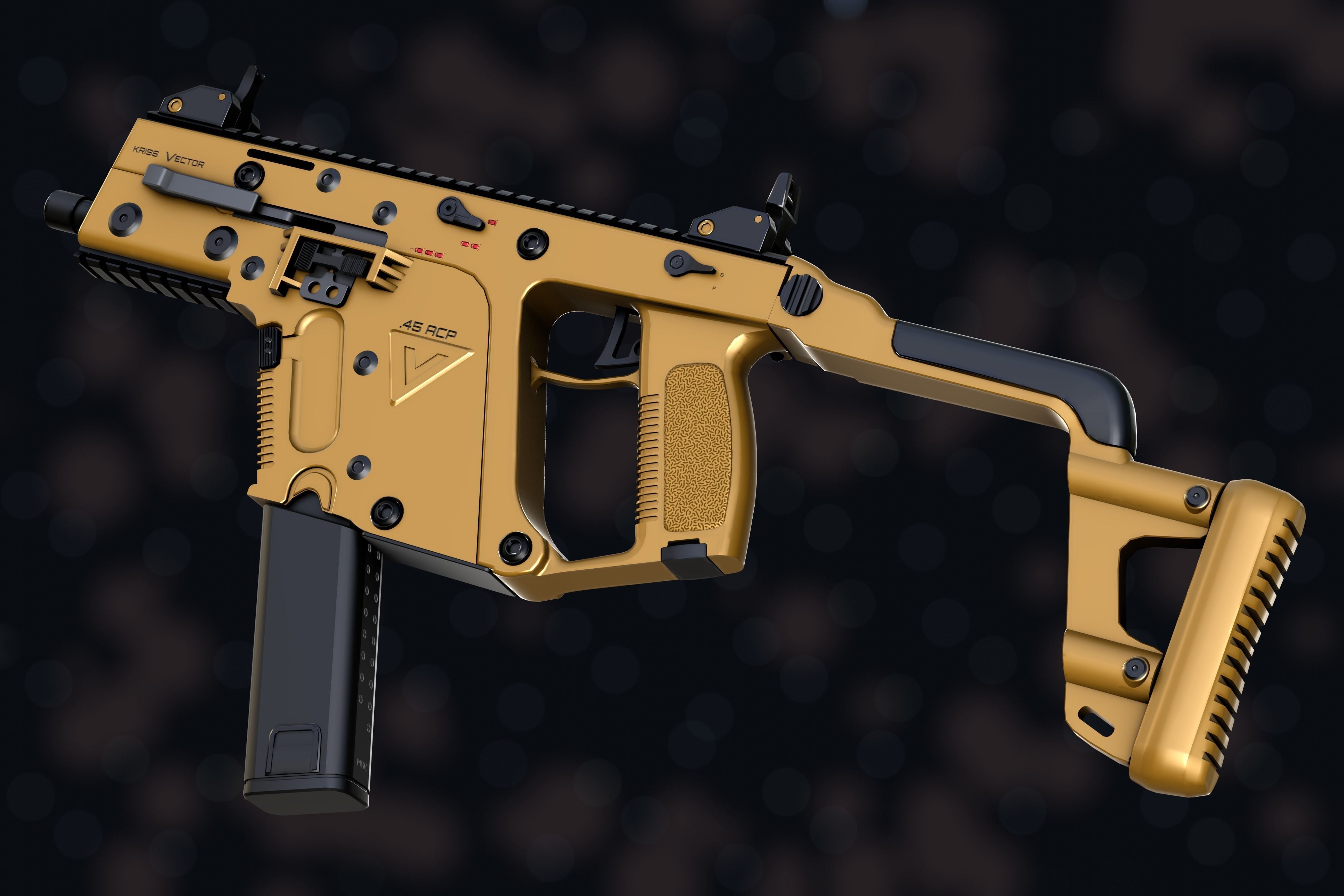 Weapon NZ Guns - Kriss Vector Low-poly 3D model_24