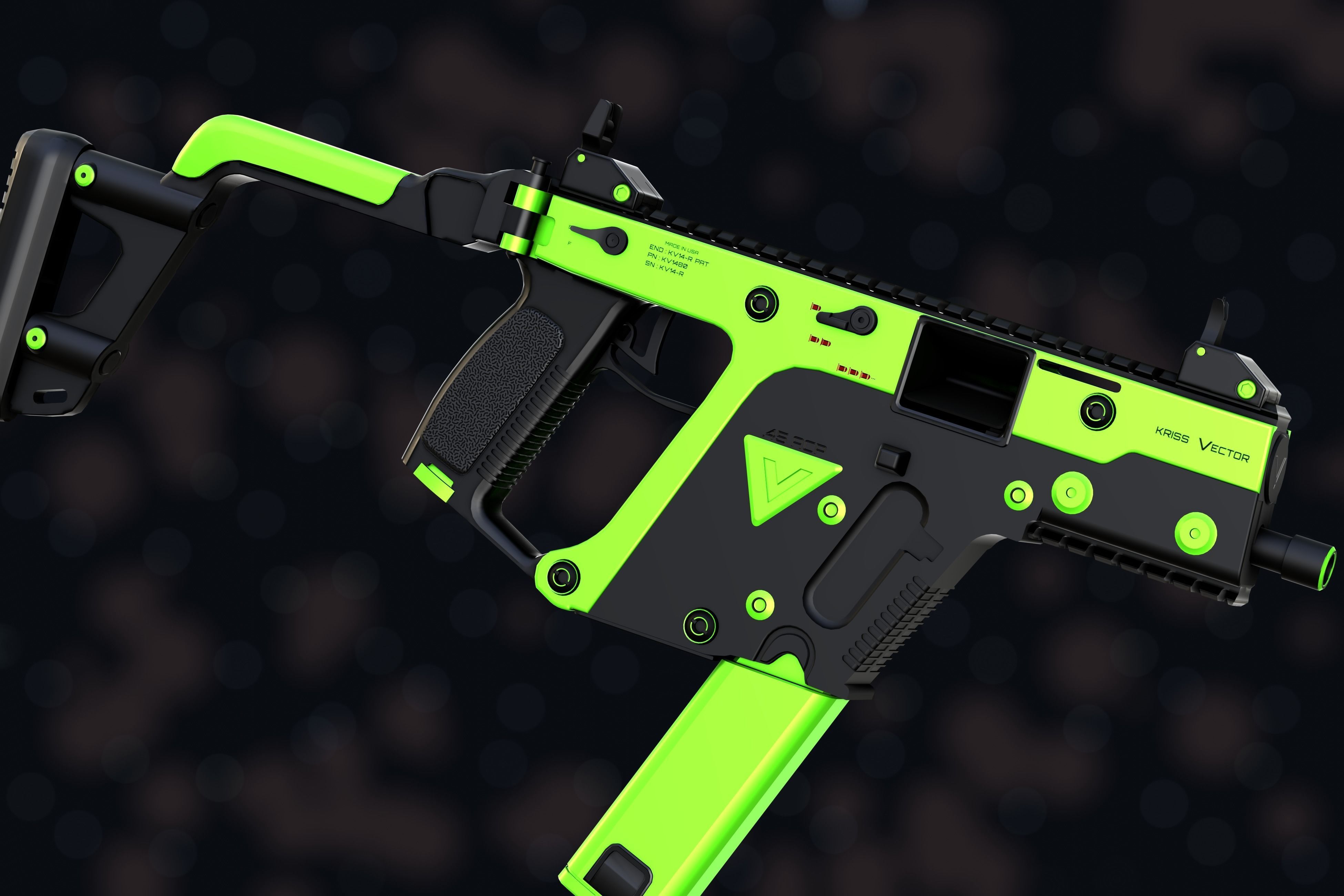 Weapon NZ Guns - Kriss Vector Low-poly 3D model_41