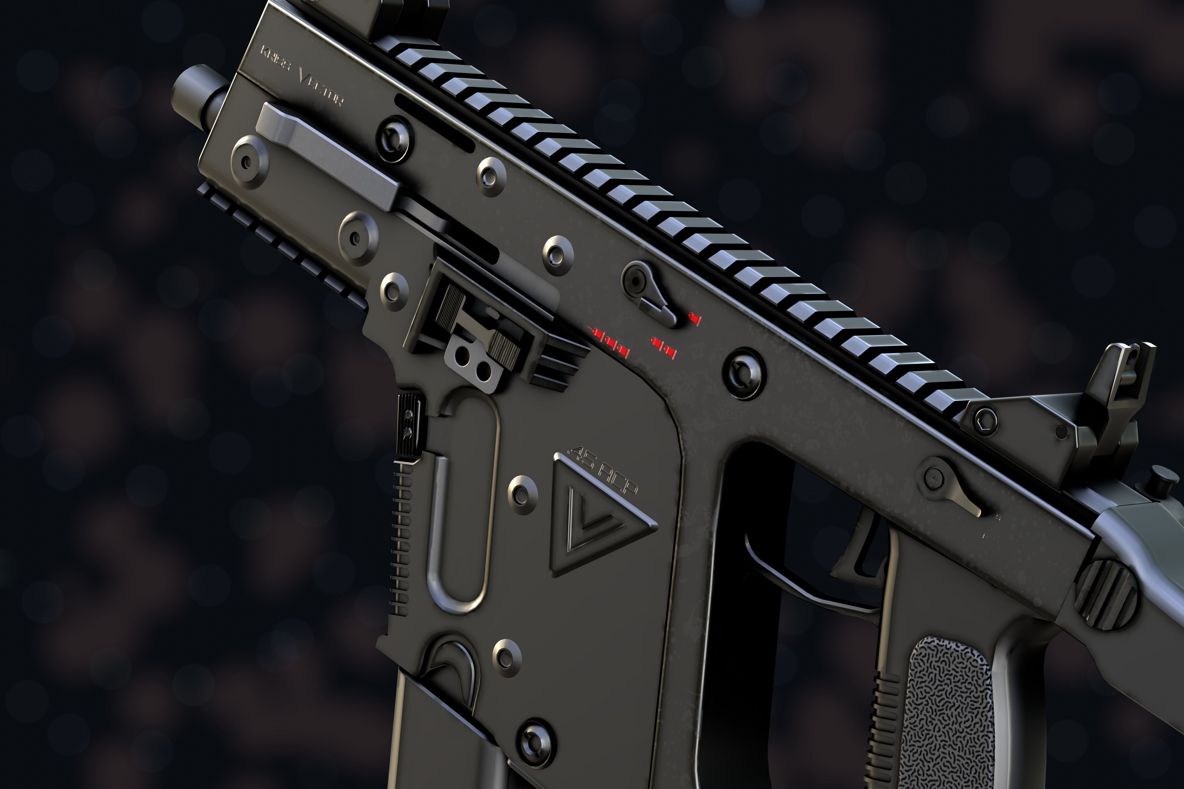 Weapon NZ Guns - Kriss Vector Low-poly 3D model_63