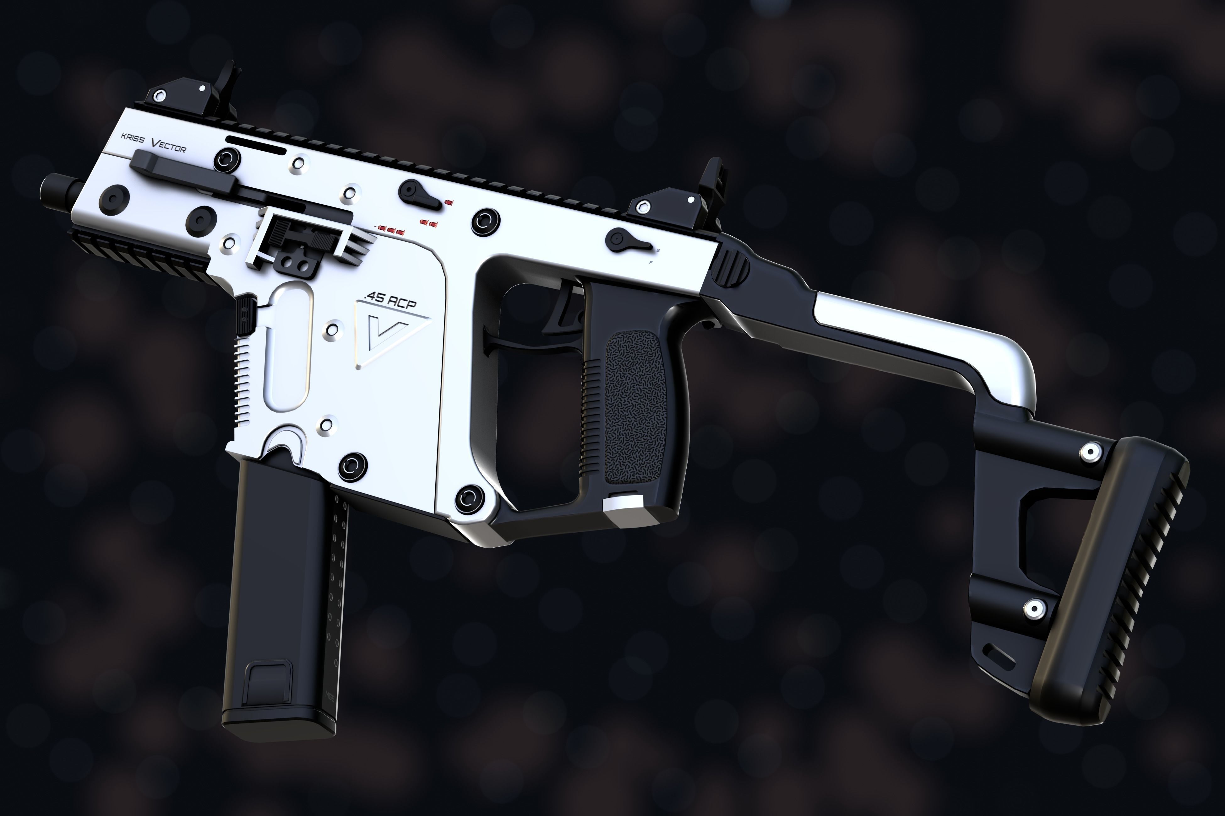 Weapon NZ Guns - Kriss Vector Low-poly 3D model_18