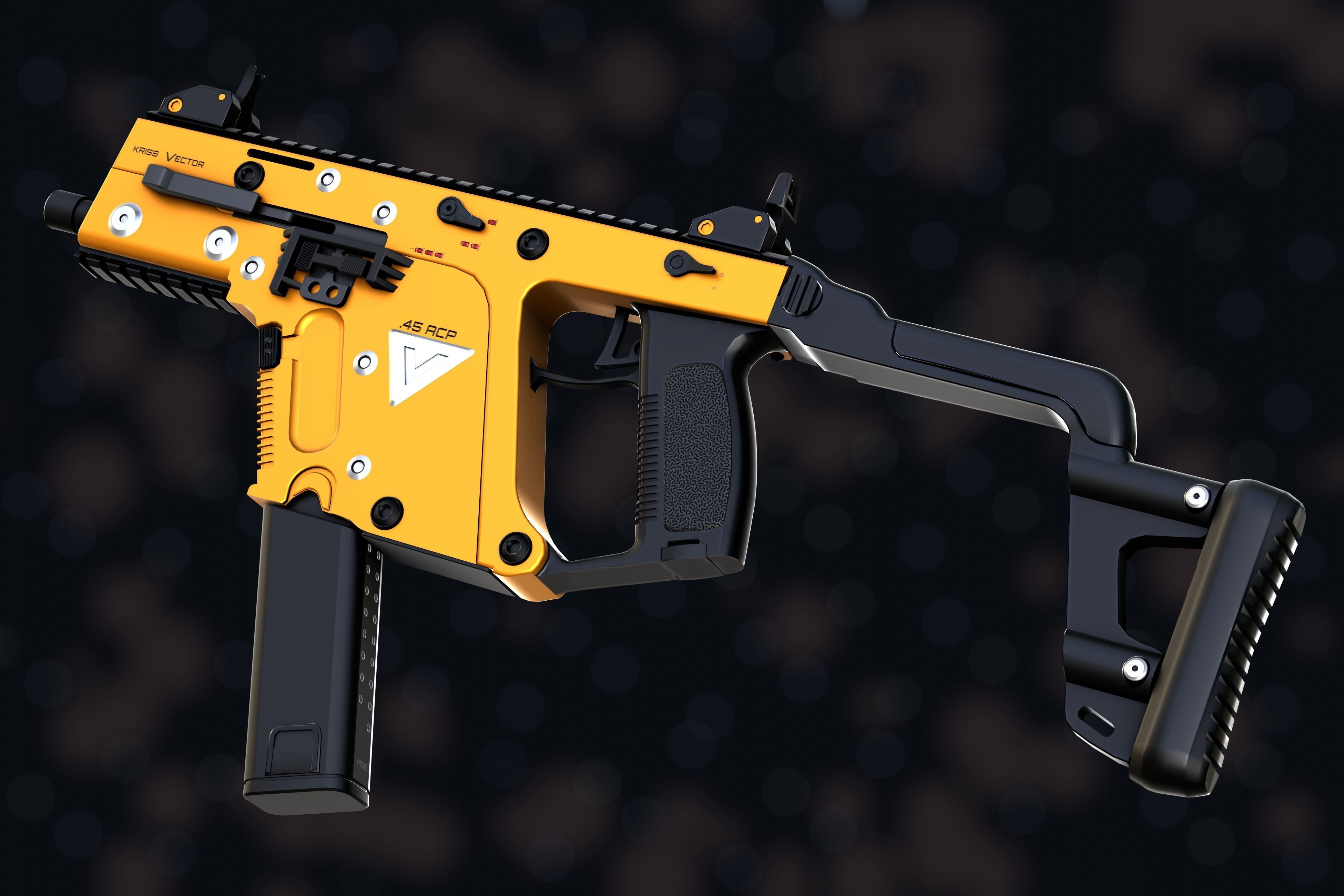 Weapon NZ Guns - Kriss Vector Low-poly 3D model_20
