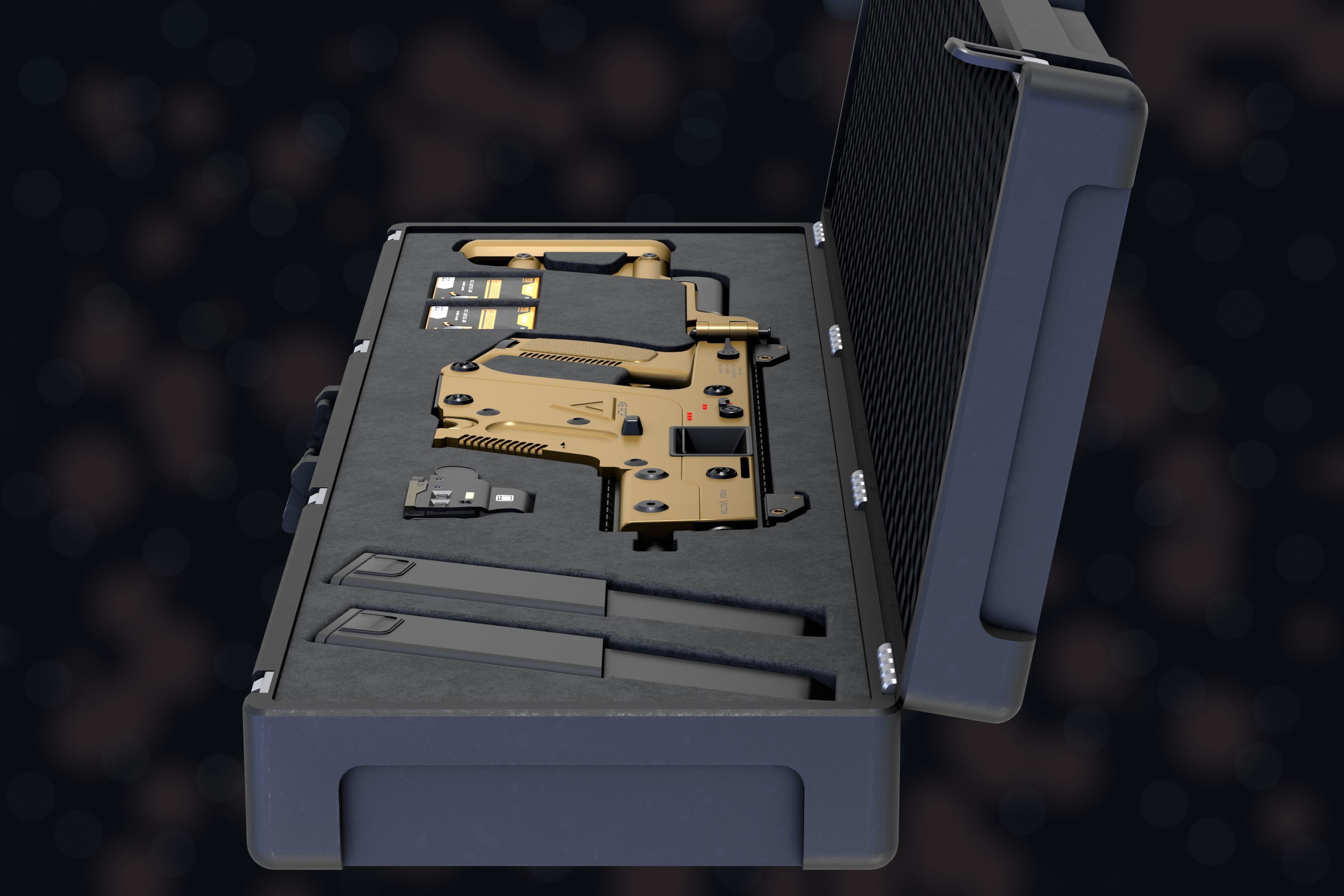 Weapon NZ Guns - Kriss Vector Low-poly 3D model_7