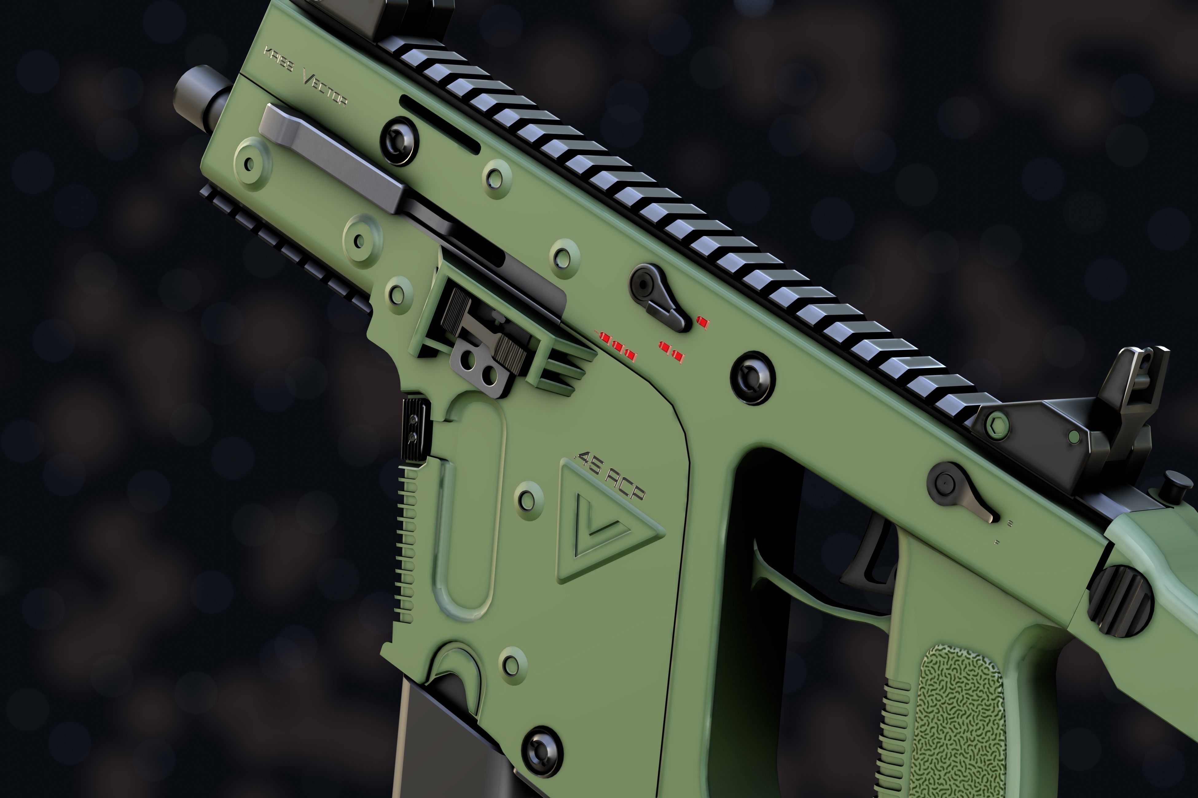 Weapon NZ Guns - Kriss Vector Low-poly 3D model_62