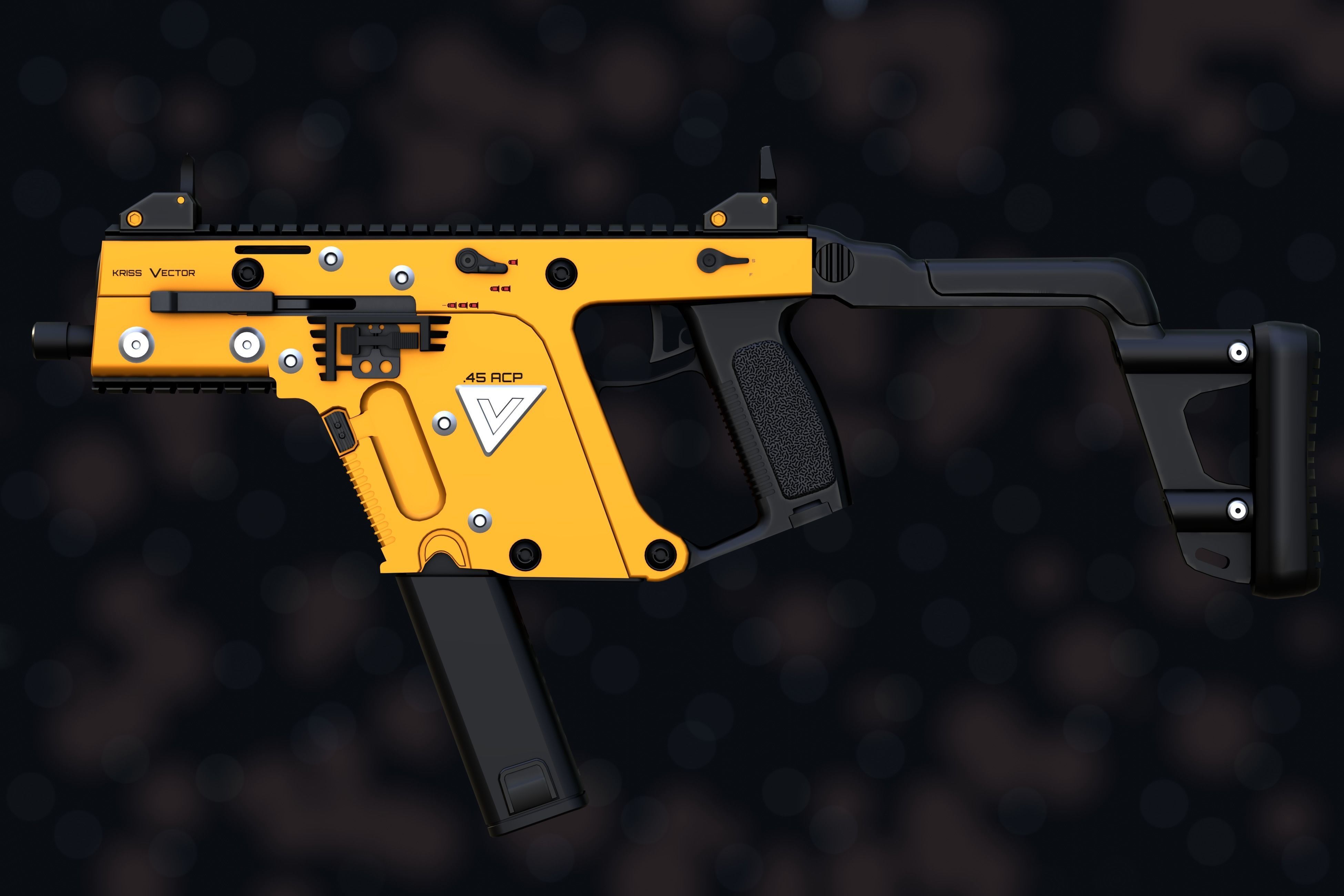 Weapon NZ Guns - Kriss Vector Low-poly 3D model_29