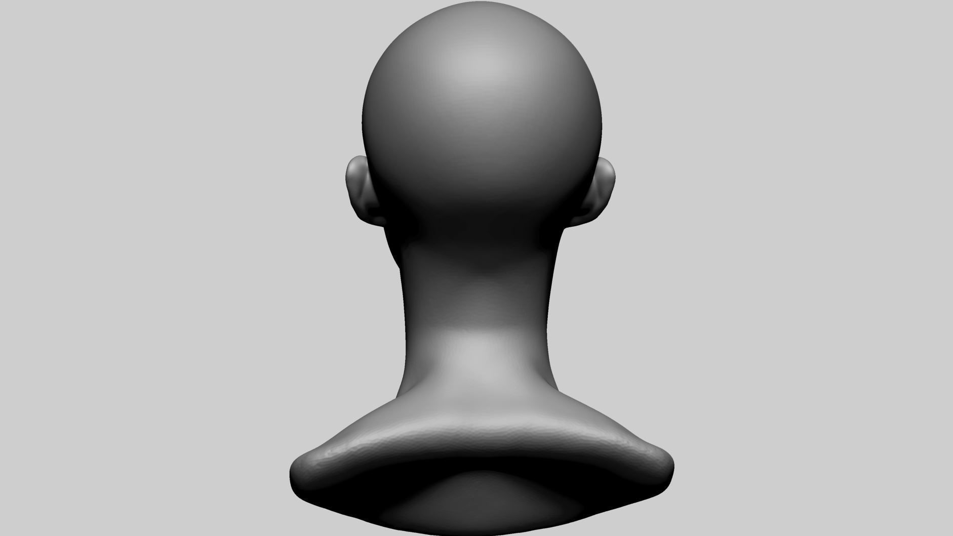 Base Female Head B 3D model_4