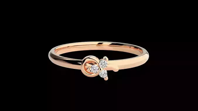 Ultra light wt minimalist Women Ring 3dm renders detail